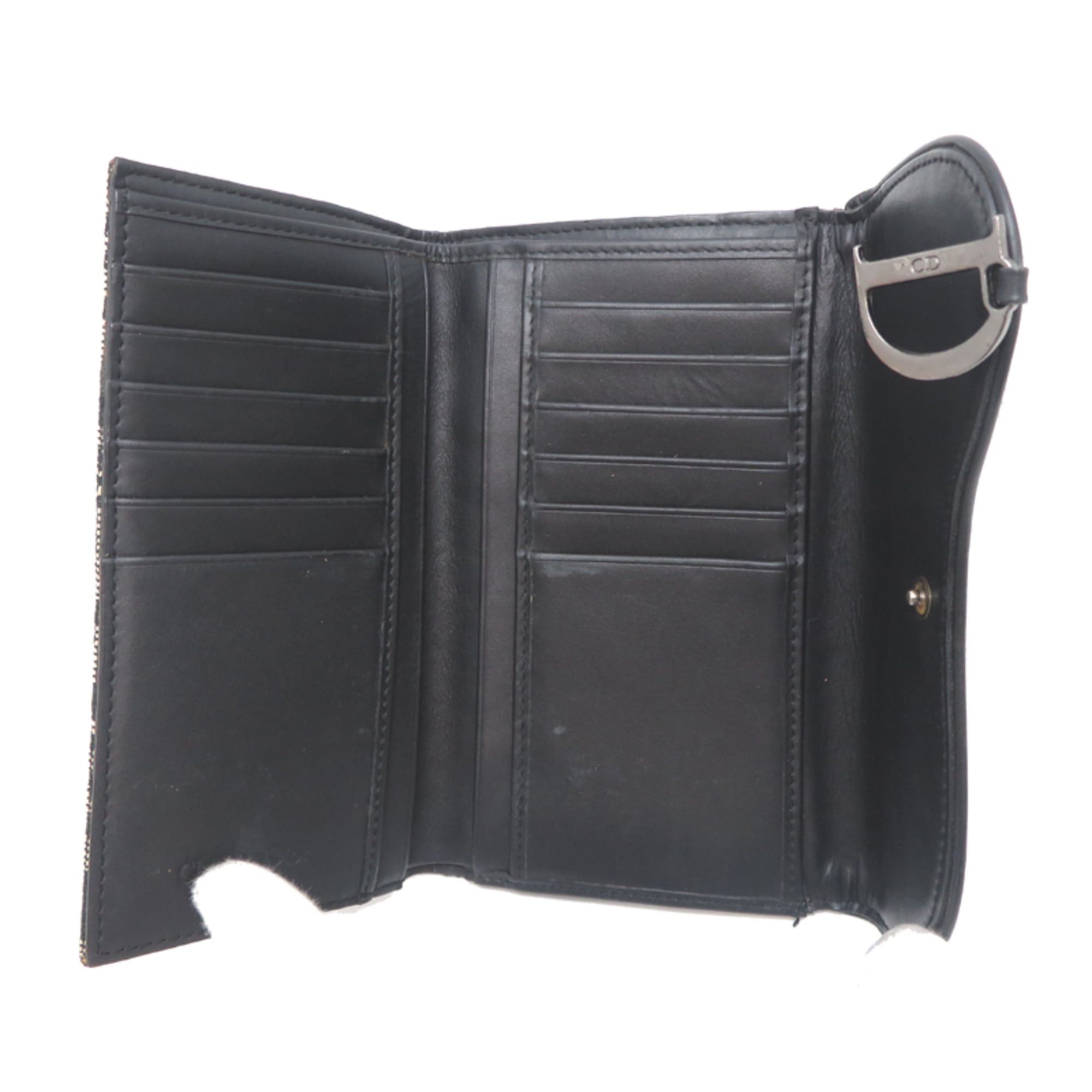 Dior Christian Dior Trotter Wallet, Women's Tri-fold Jacquard, Blue Size ONE SIZE - 5 Thumbnail