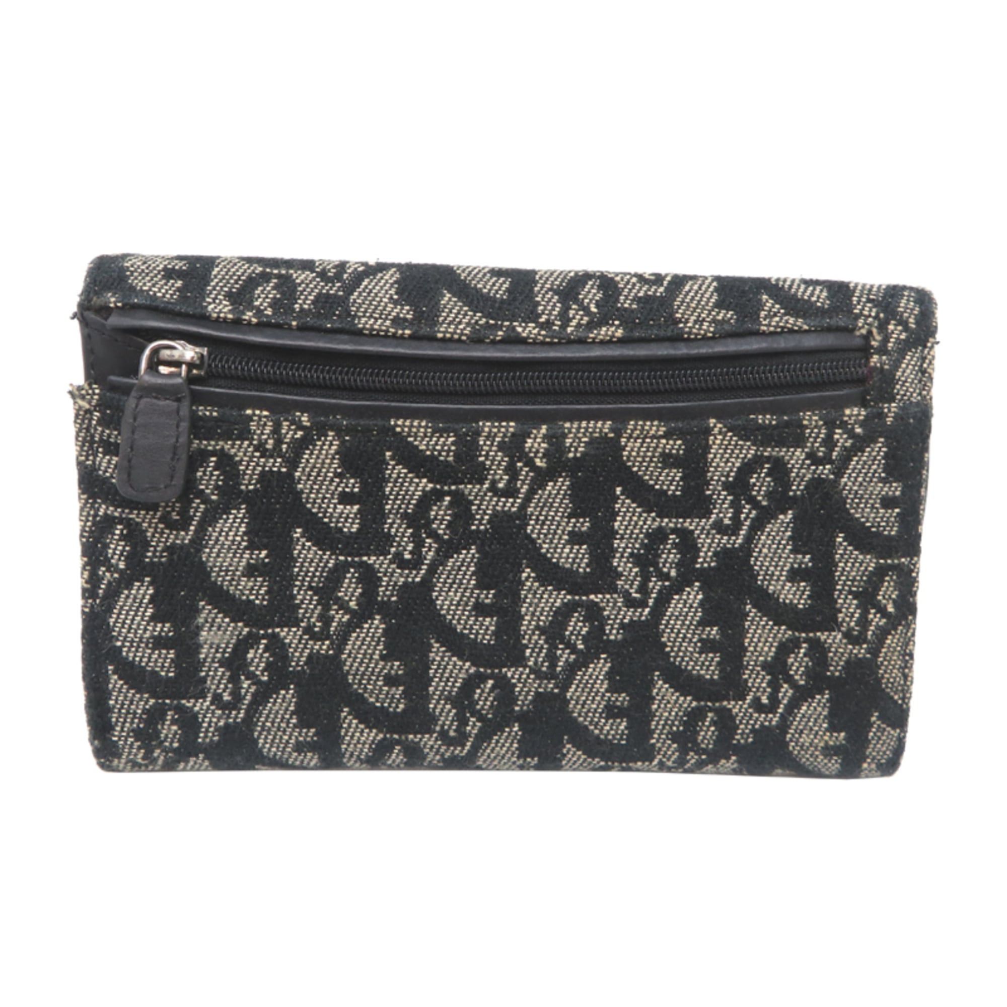 Dior Christian Dior Trotter Wallet, Women's Tri-fold Jacquard, Blue Size ONE SIZE - 2 Thumbnail