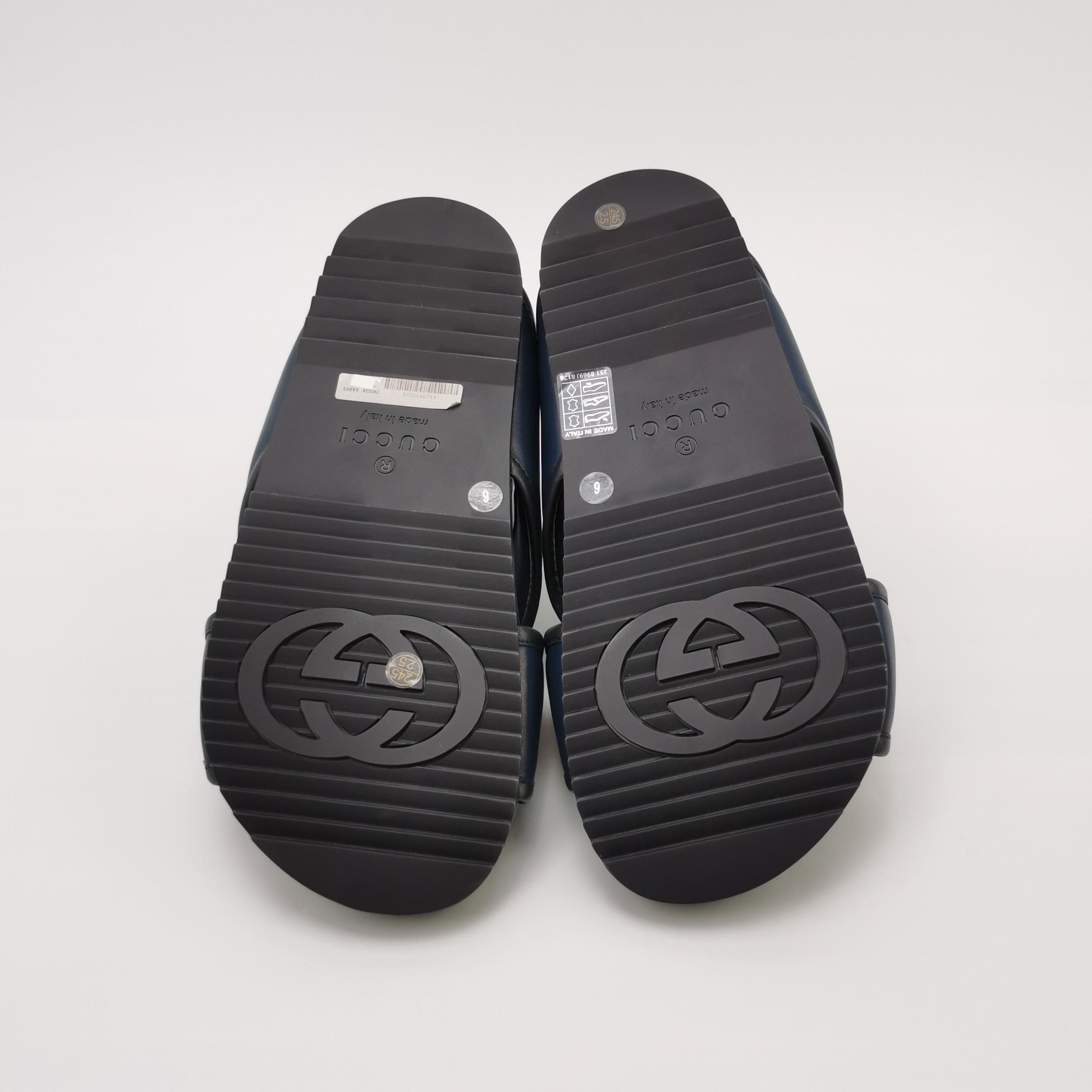 Gucci Gucci Logo Crossed Strap Leather Sandals Size 40 Size US 7 / EU 40 - 5 Thumbnail