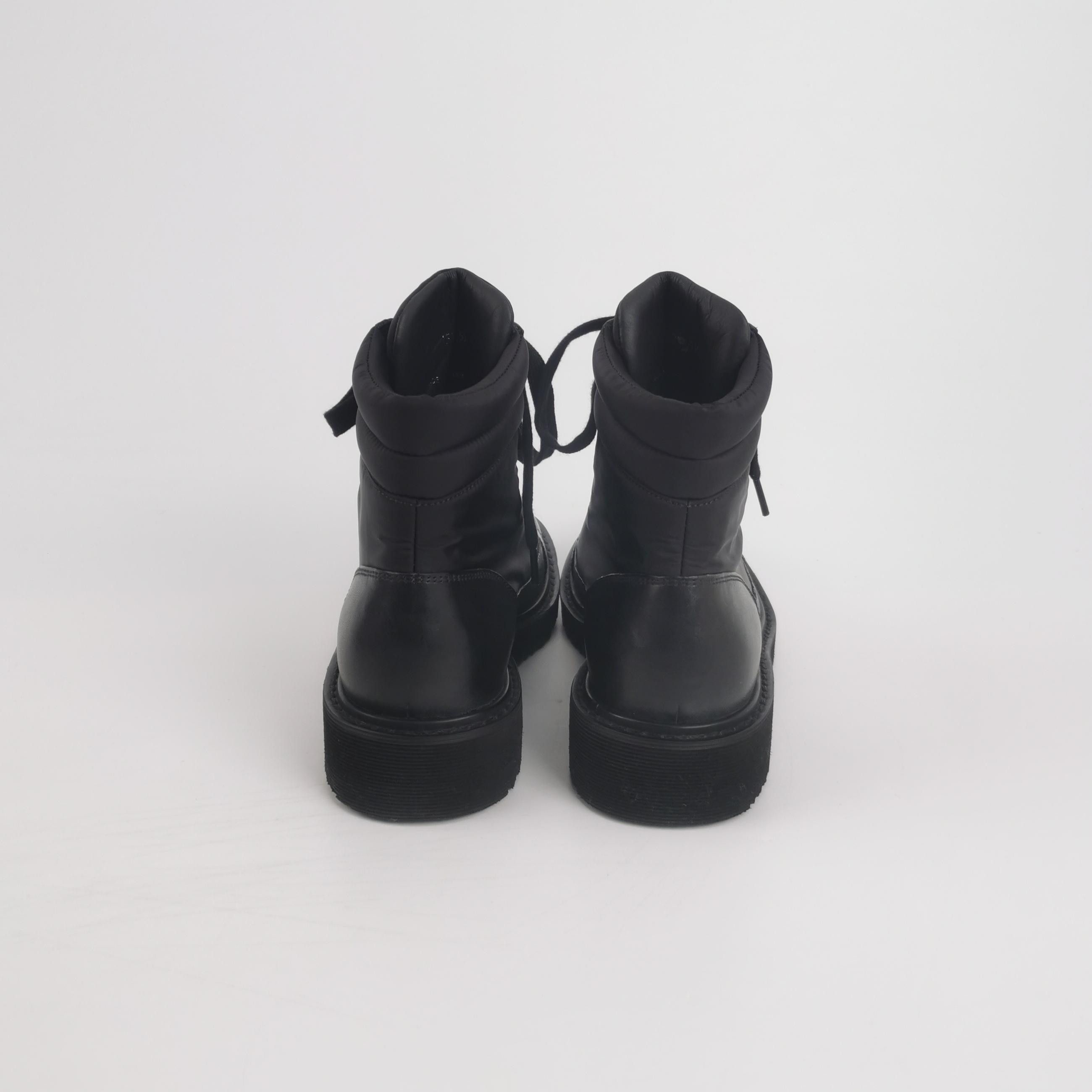 Prada Prada Leather Nylon Lace Up Boots 6.5 Size US 6 / EU 39 - 5 Thumbnail