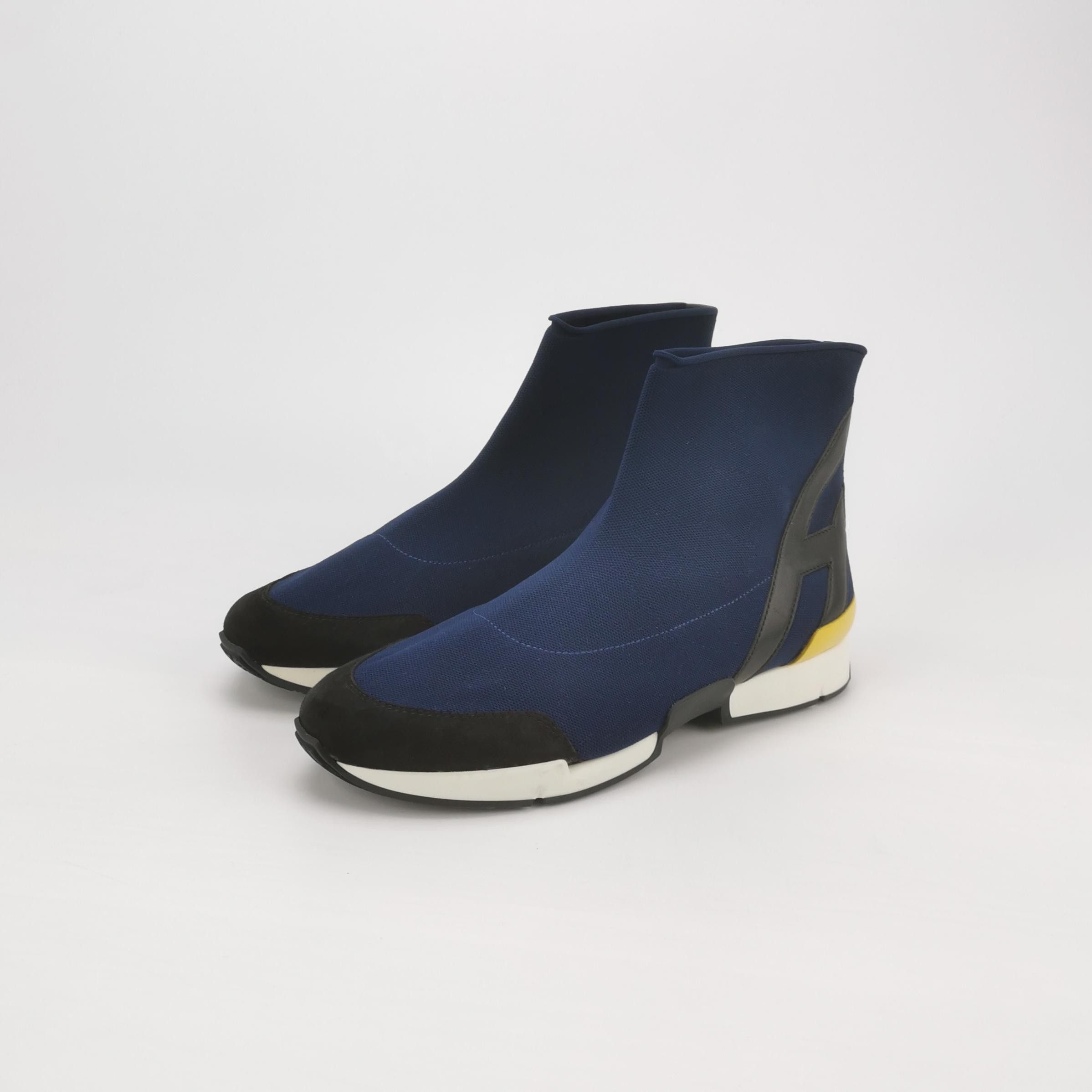 Hermes Hermes Navy Sock Colorblock Sneakers Size 42 Size US 9 / EU 42 - 3 Thumbnail