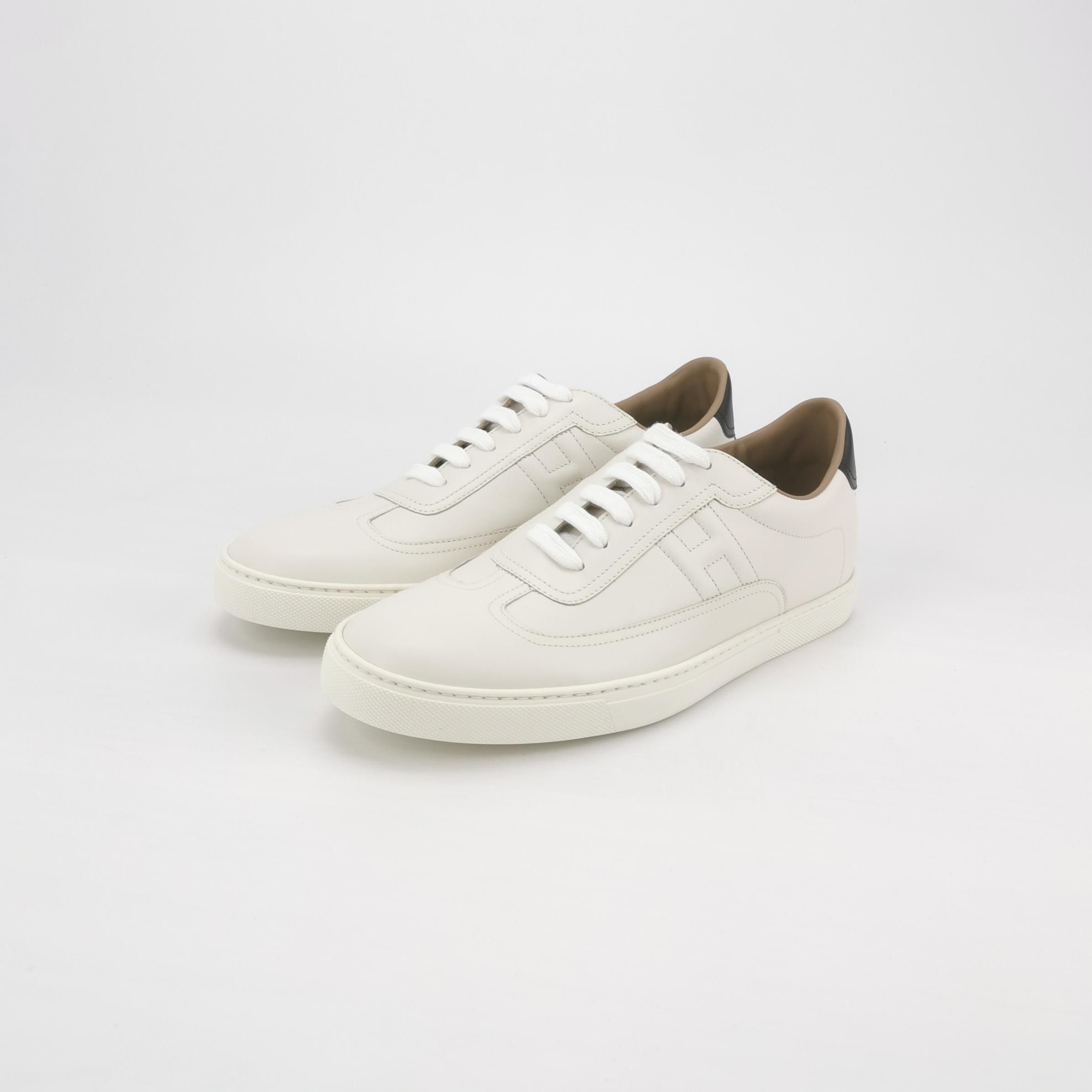 Hermes Hermes Quicker Leather Low-Top Sneakers 42 Size US 9 / EU 42 - 3 Thumbnail