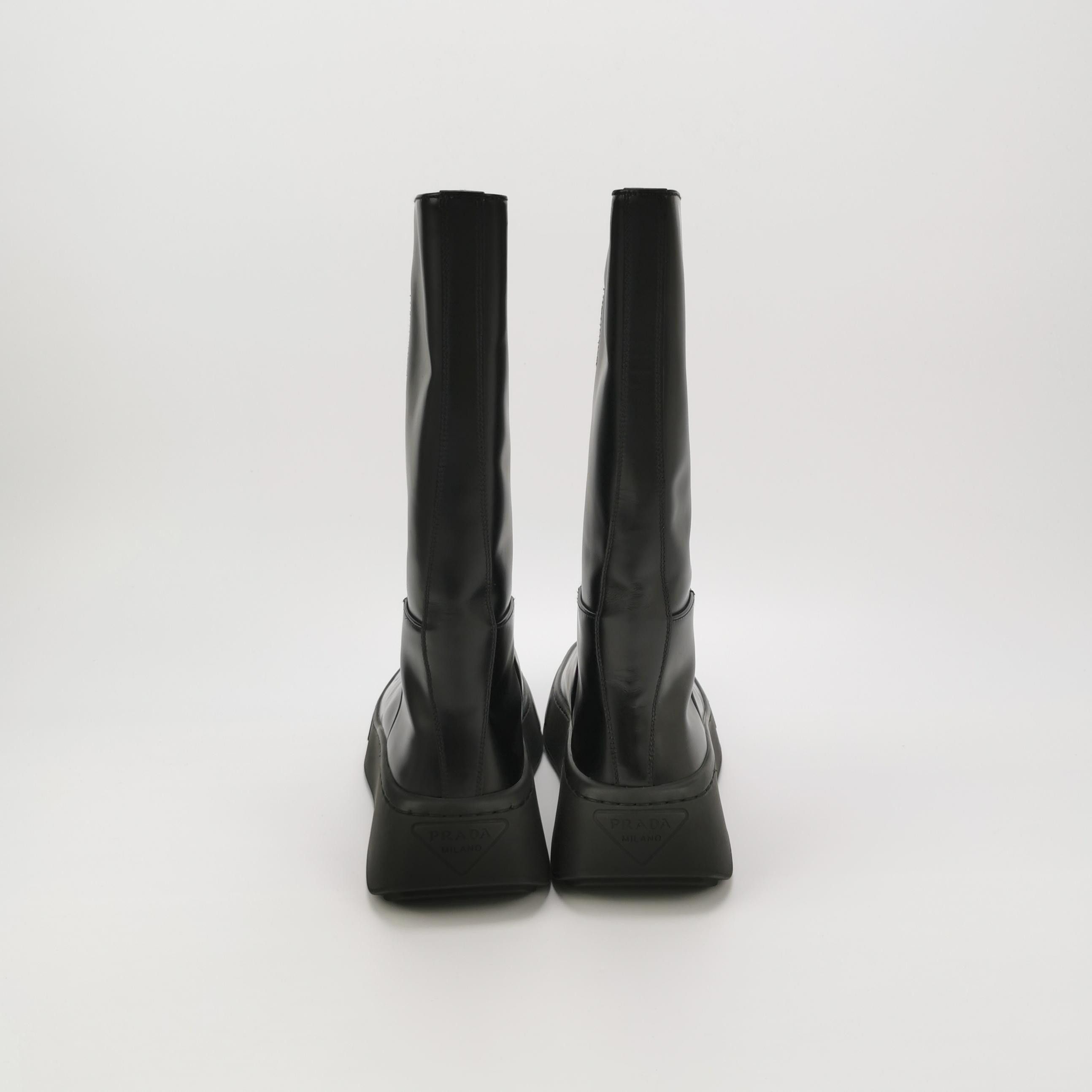 Prada Prada Quilted Leather Tall Boots 41 Size US 11 / IT 41 - 5 Thumbnail