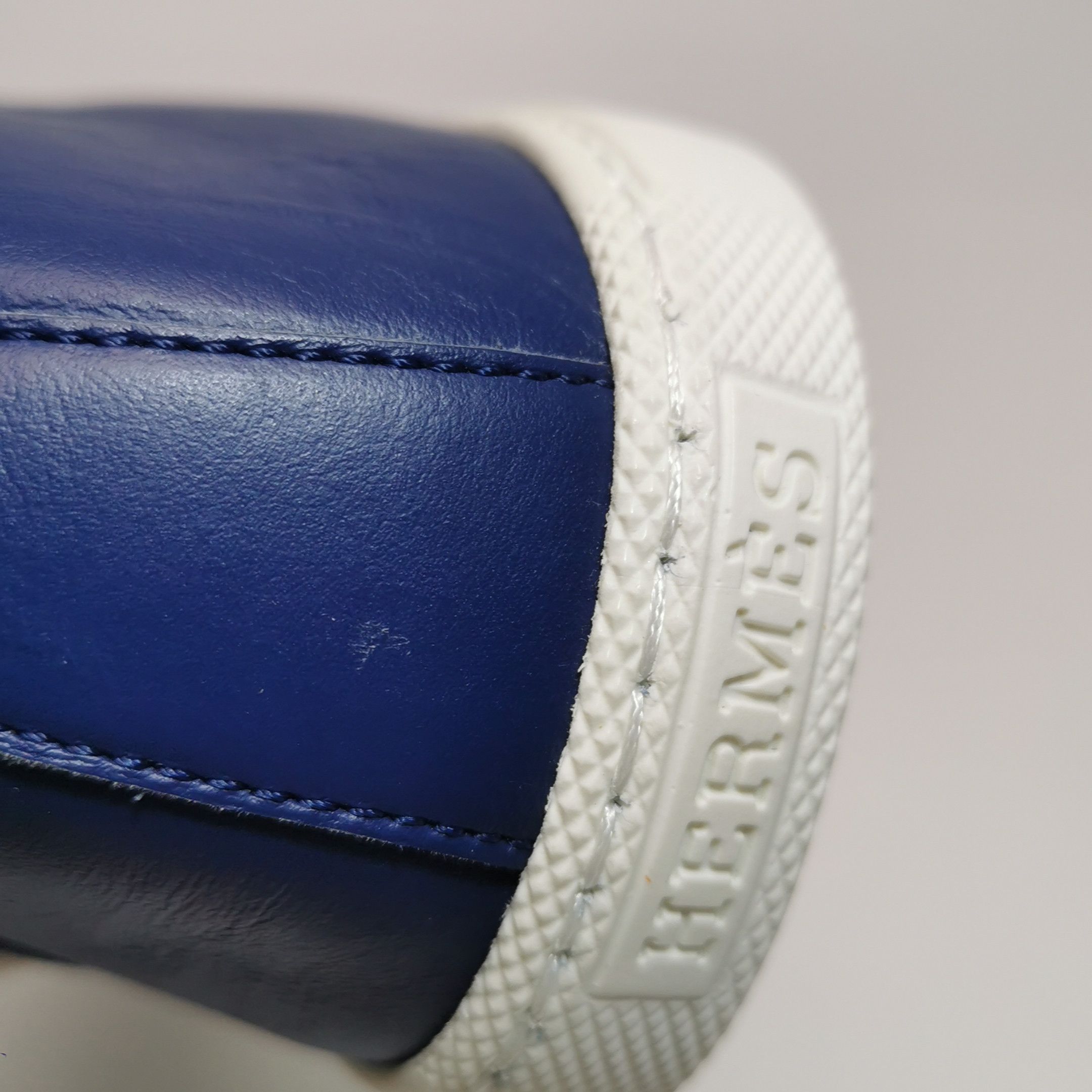 Hermes Hermes Blue Leather Slip On Sneakers EU 42 Size US 9 / EU 42 - 8 Thumbnail