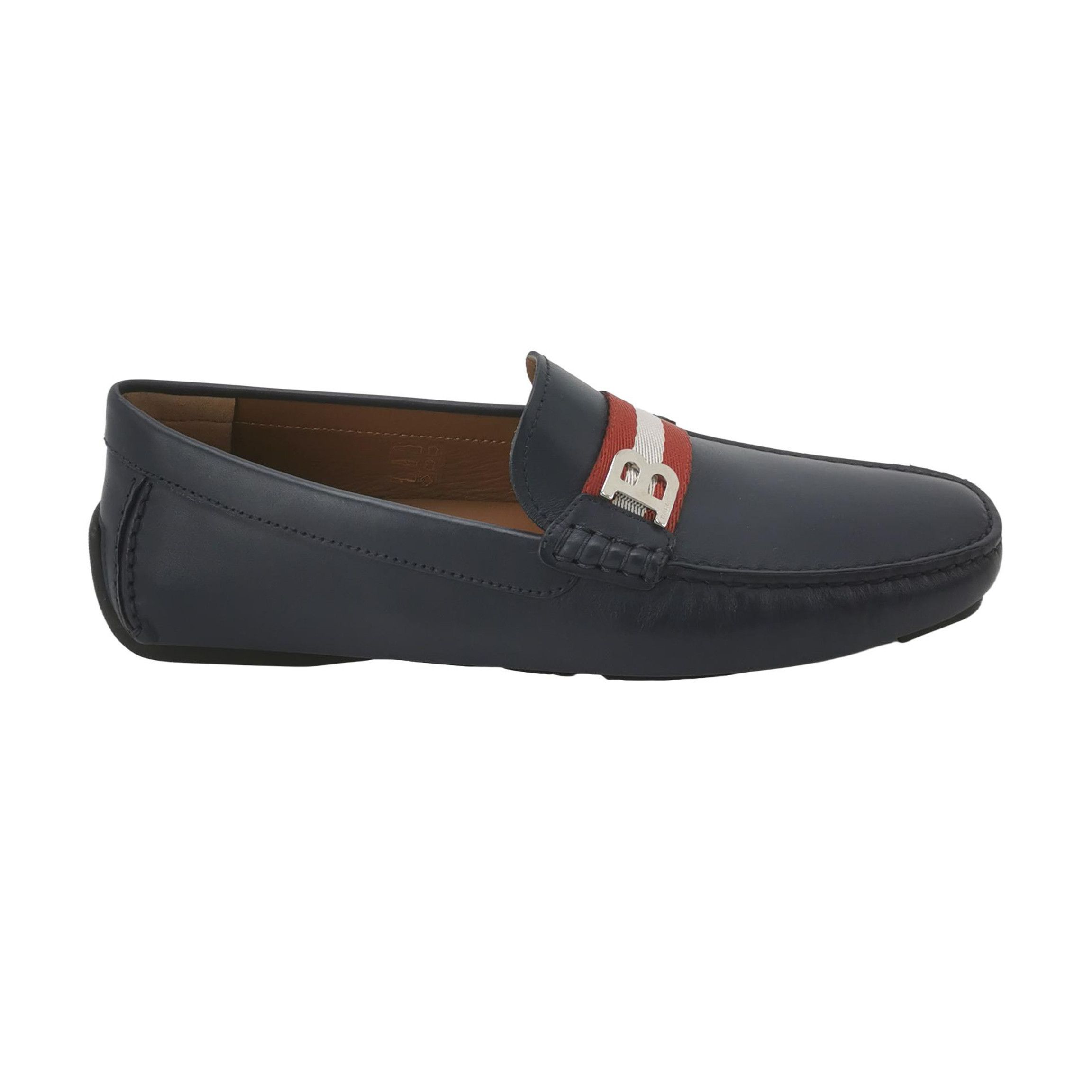 Bally Bally Striped Logo Leather Loafers EU 41.5 Size US 8 / EU 41 - 2 Thumbnail