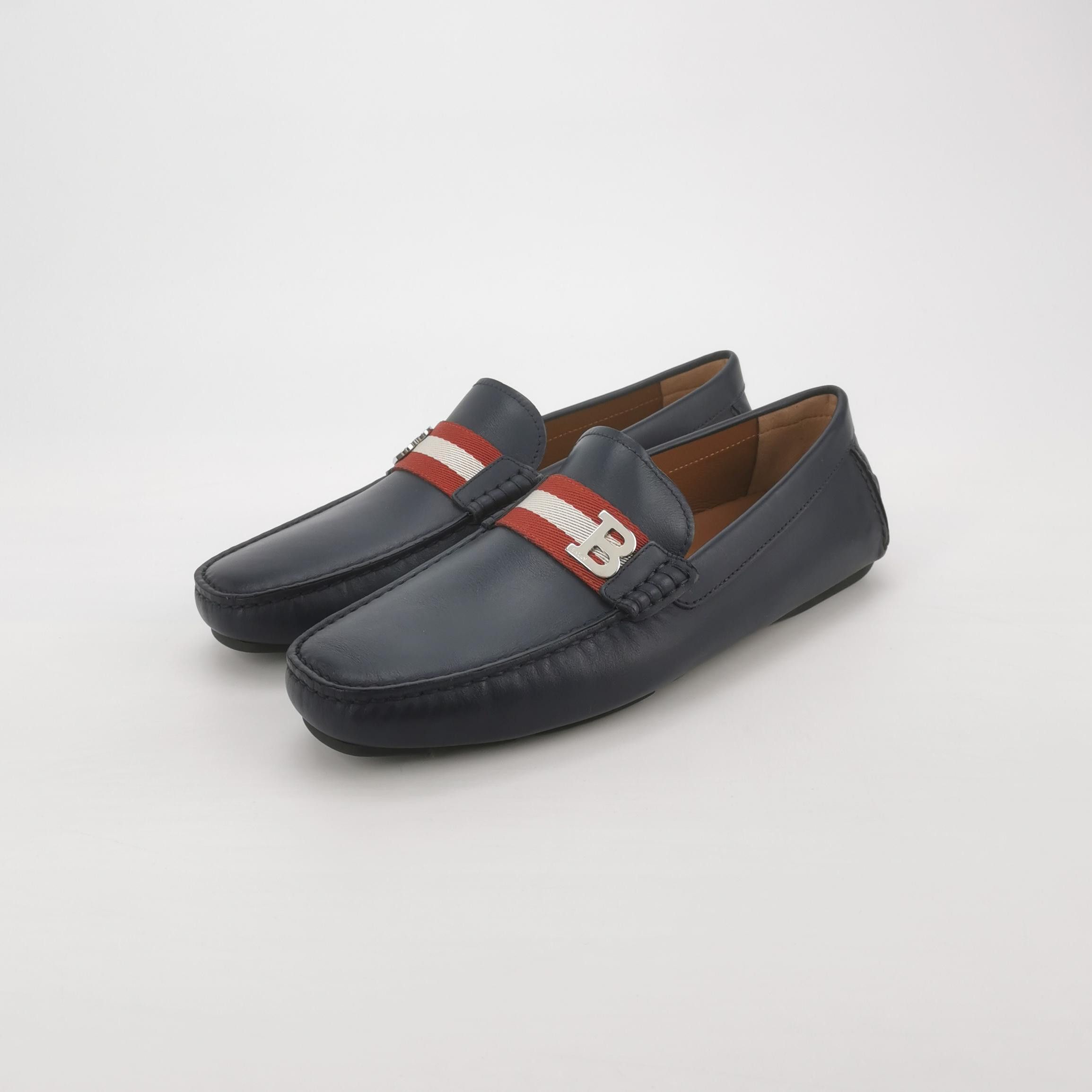 Bally Bally Striped Logo Leather Loafers EU 41.5 Size US 8 / EU 41 - 3 Thumbnail