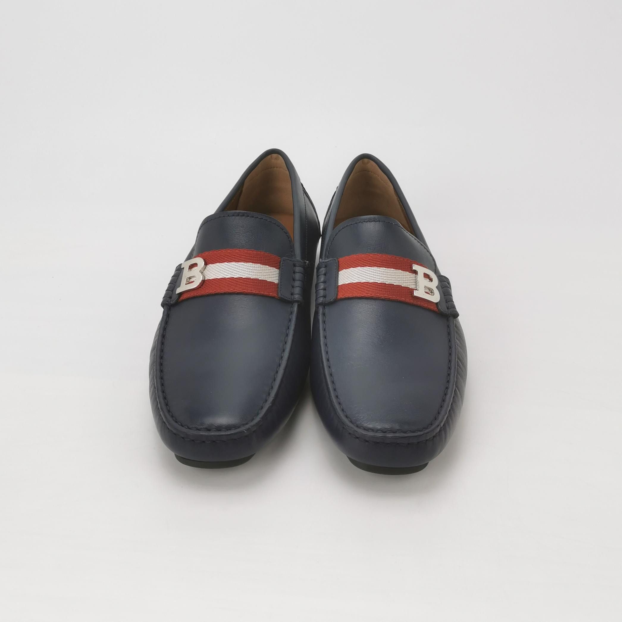 Bally Bally Striped Logo Leather Loafers EU 41.5 Size US 8 / EU 41 - 4 Thumbnail