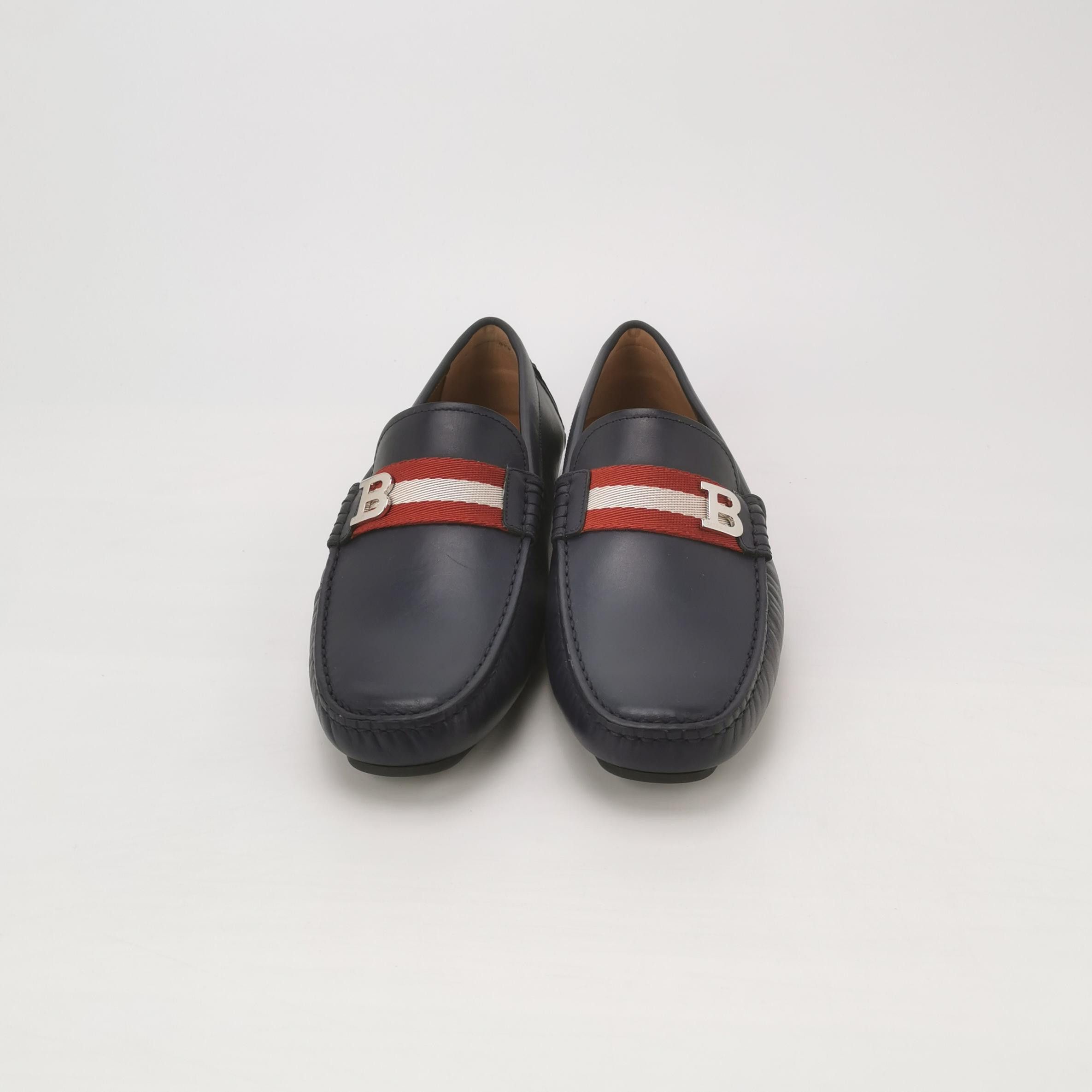 Bally Bally B-Logo Striped Leather Loafers EU 41 Size US 8 / EU 41 - 4 Thumbnail