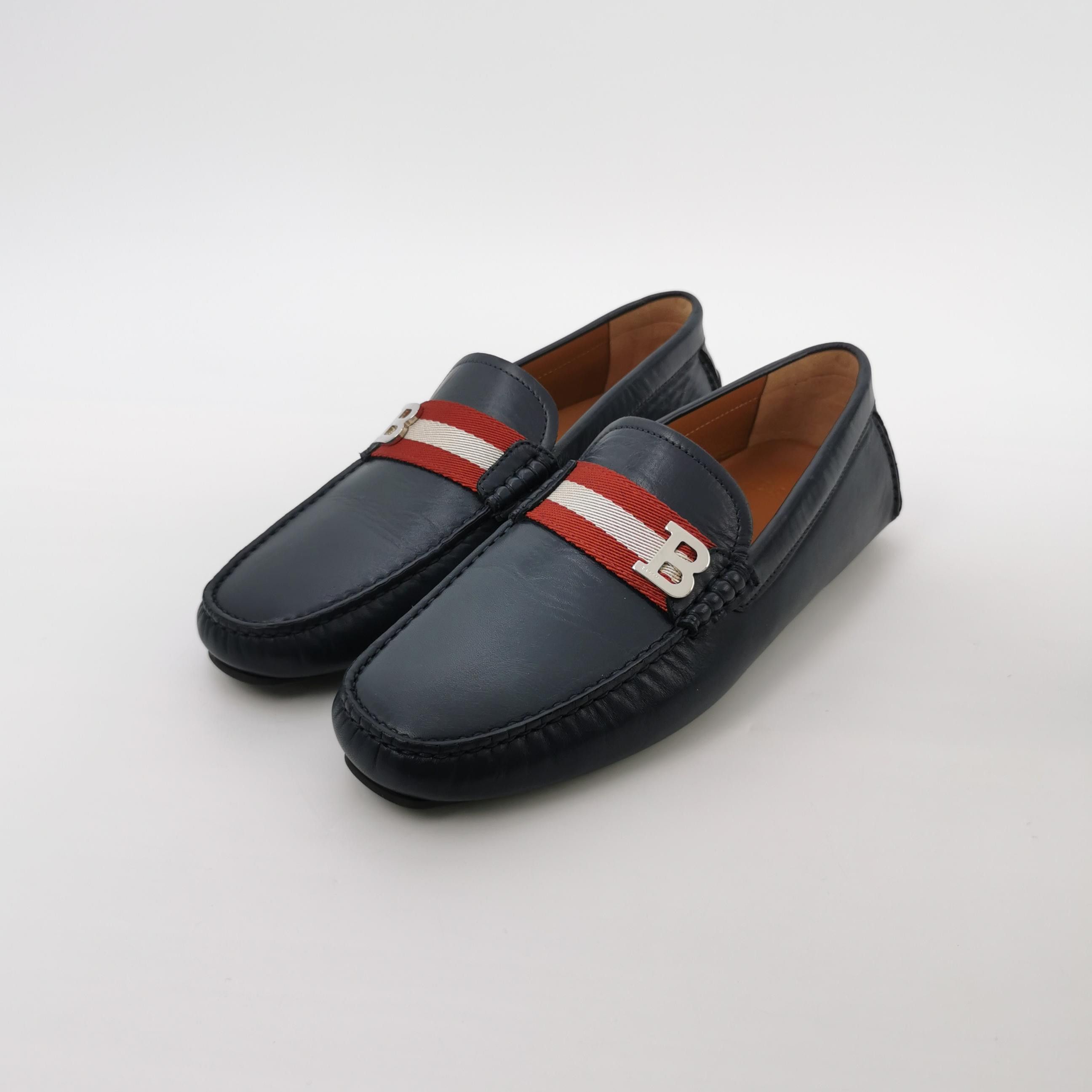 Bally Bally B-Logo Striped Leather Loafers Size 40 Size US 7 / EU 40 - 3 Thumbnail