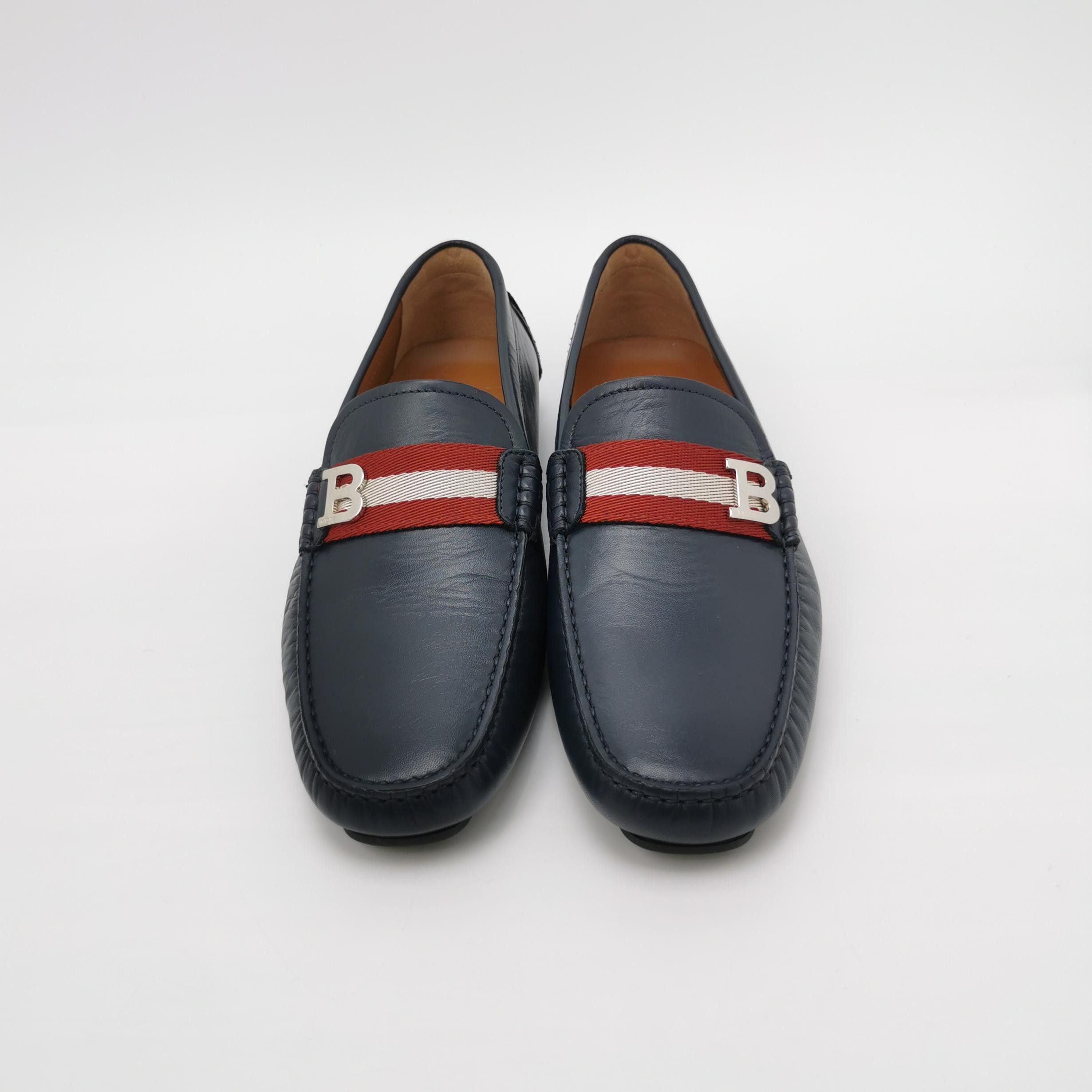 Bally Bally B-Logo Striped Leather Loafers Size 40 Size US 7 / EU 40 - 4 Thumbnail