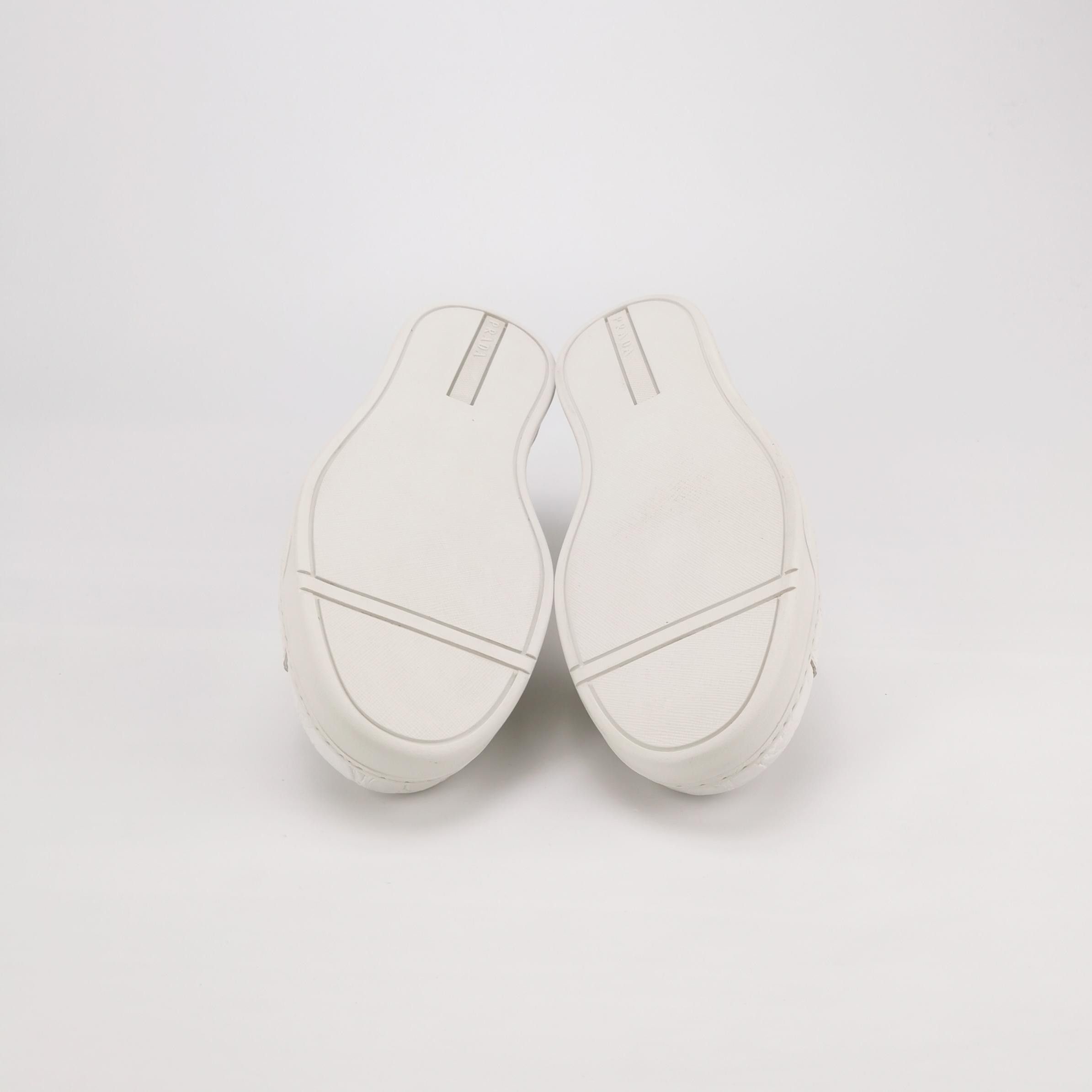 Prada Prada White Crocodile Leather Low-Top Sneakers EU 40 Size US 7 / EU 40 - 5 Thumbnail