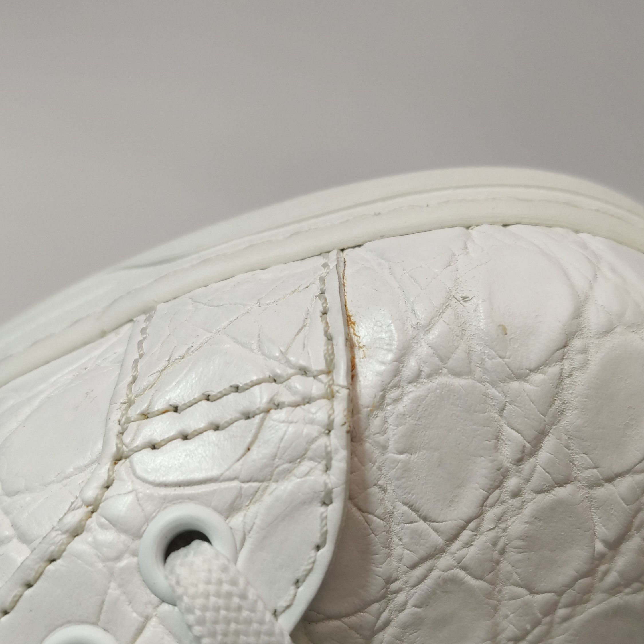 Prada Prada White Crocodile Leather Low-Top Sneakers EU 40 Size US 7 / EU 40 - 8 Thumbnail