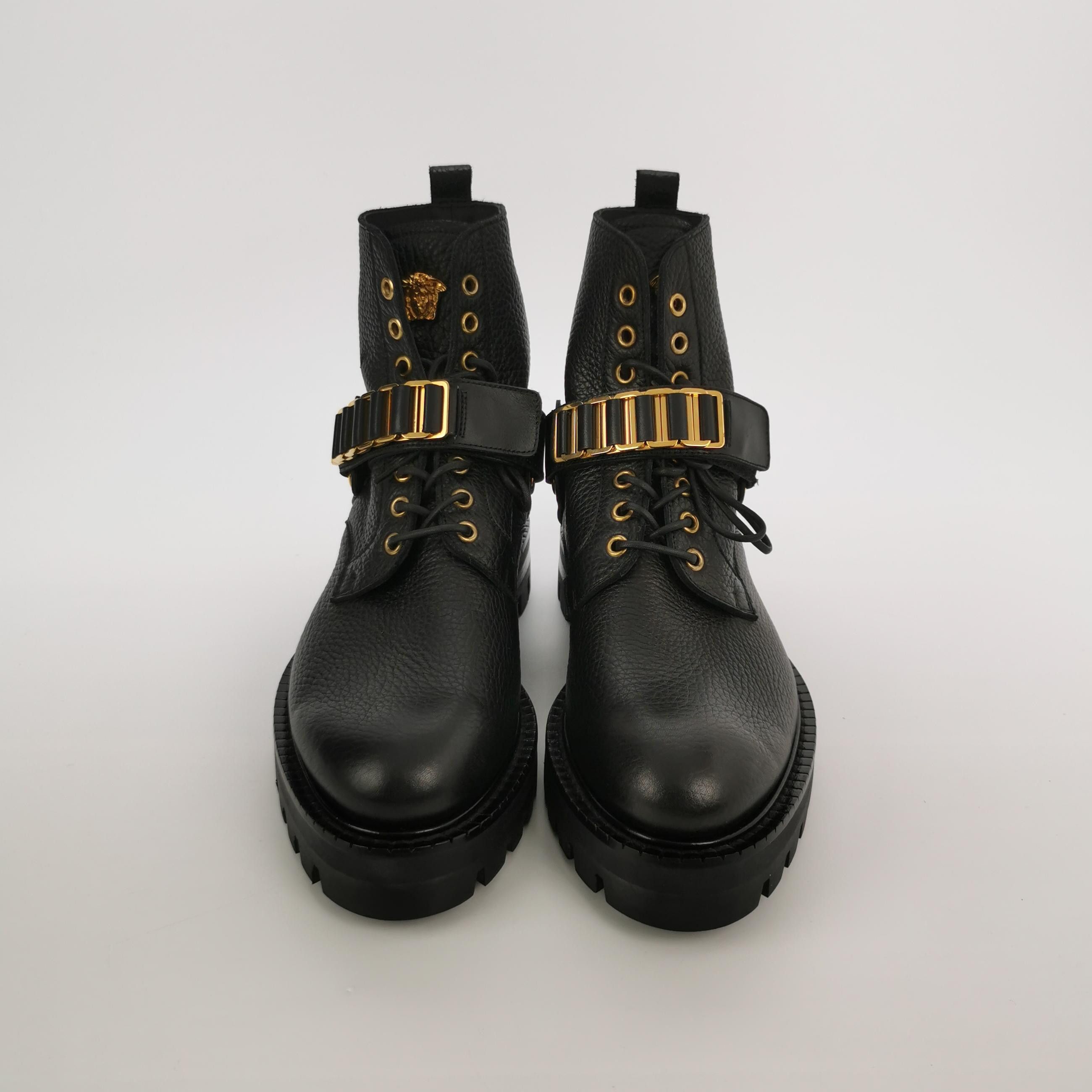 Versace Versace Leather Medusa Lace-Up Boots EU 40 Size US 7 / EU 40 - 4 Thumbnail