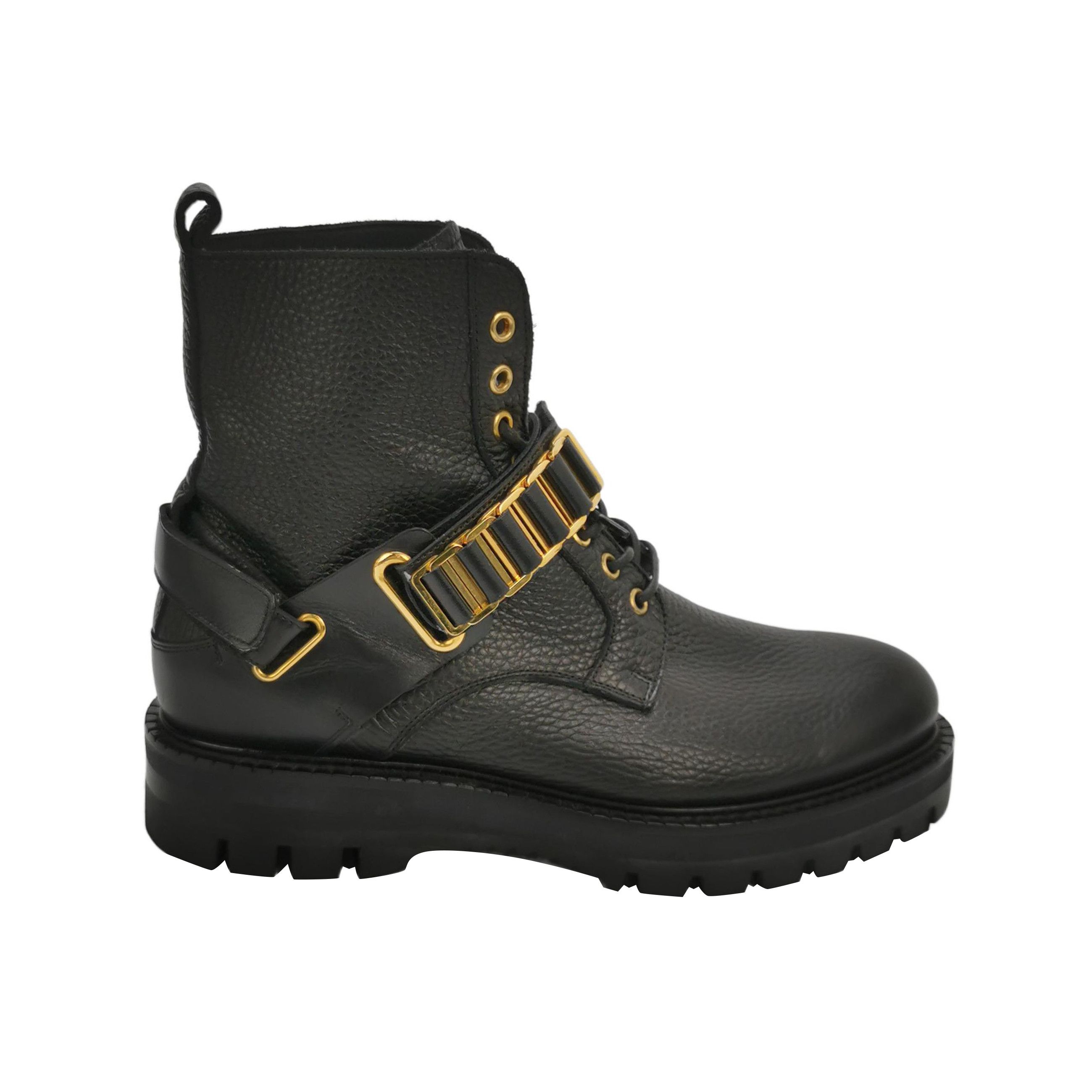 Versace Versace Leather Medusa Lace-Up Boots EU 40 Size US 7 / EU 40 - 2 Thumbnail