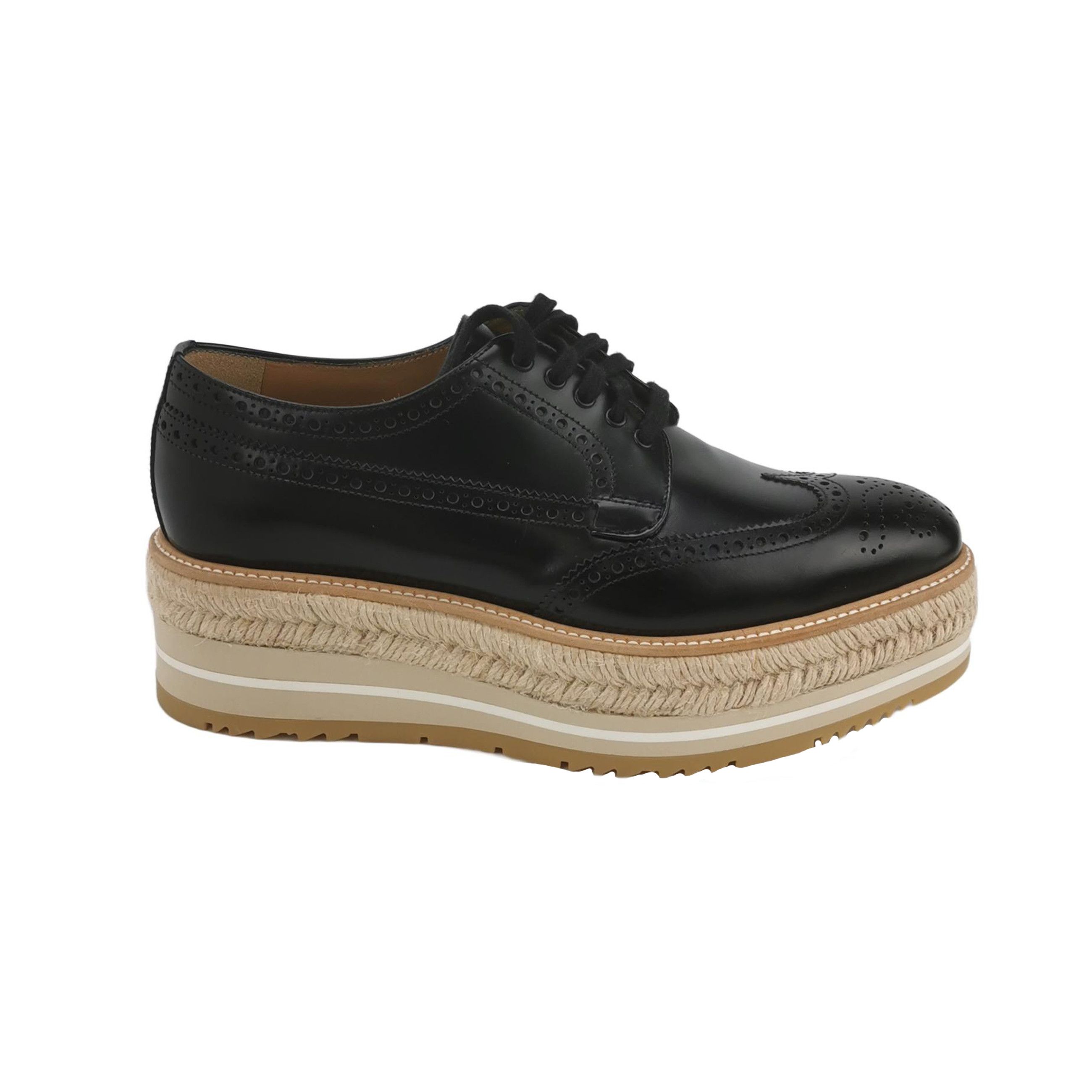 Prada Prada Brogue Leather Platform Shoes 39.5 Size US 9.5 / IT 39.5 - 2 Thumbnail