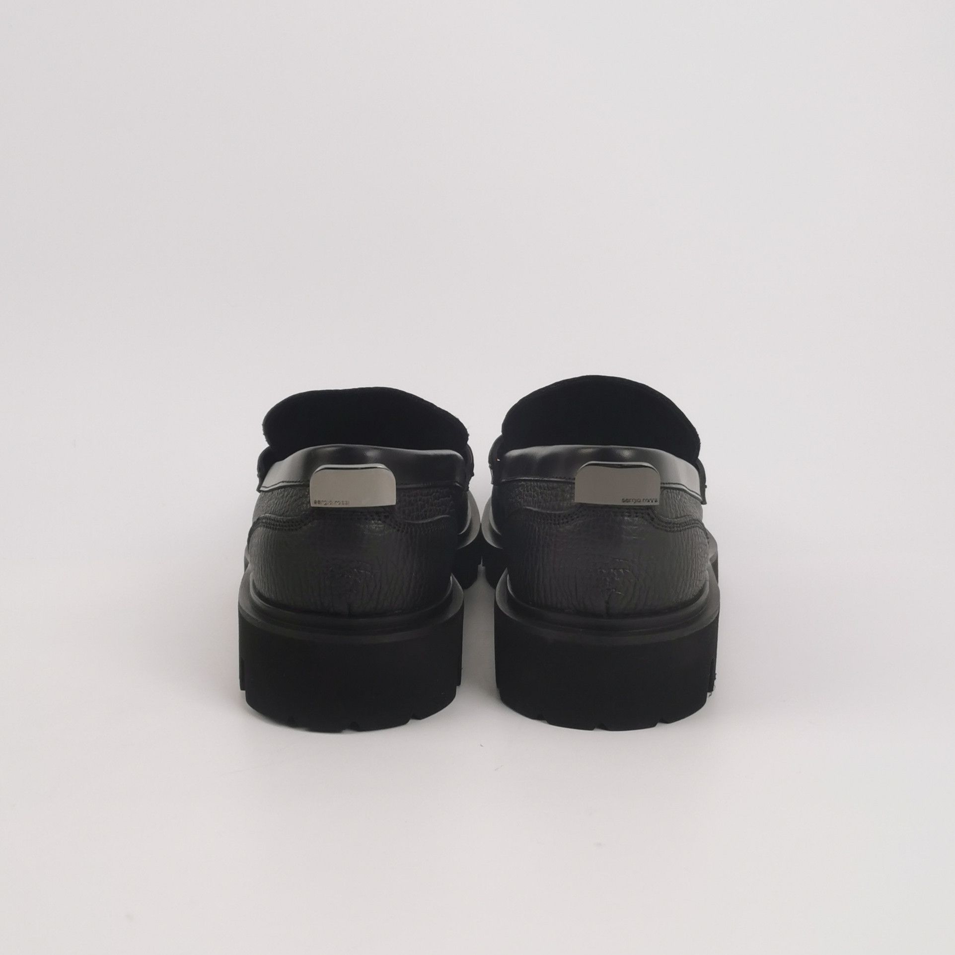 Sergio Rossi Sergio Rossi Black Leather Lug Sole Loafers 39 Size US 6 / EU 39 - 5 Thumbnail