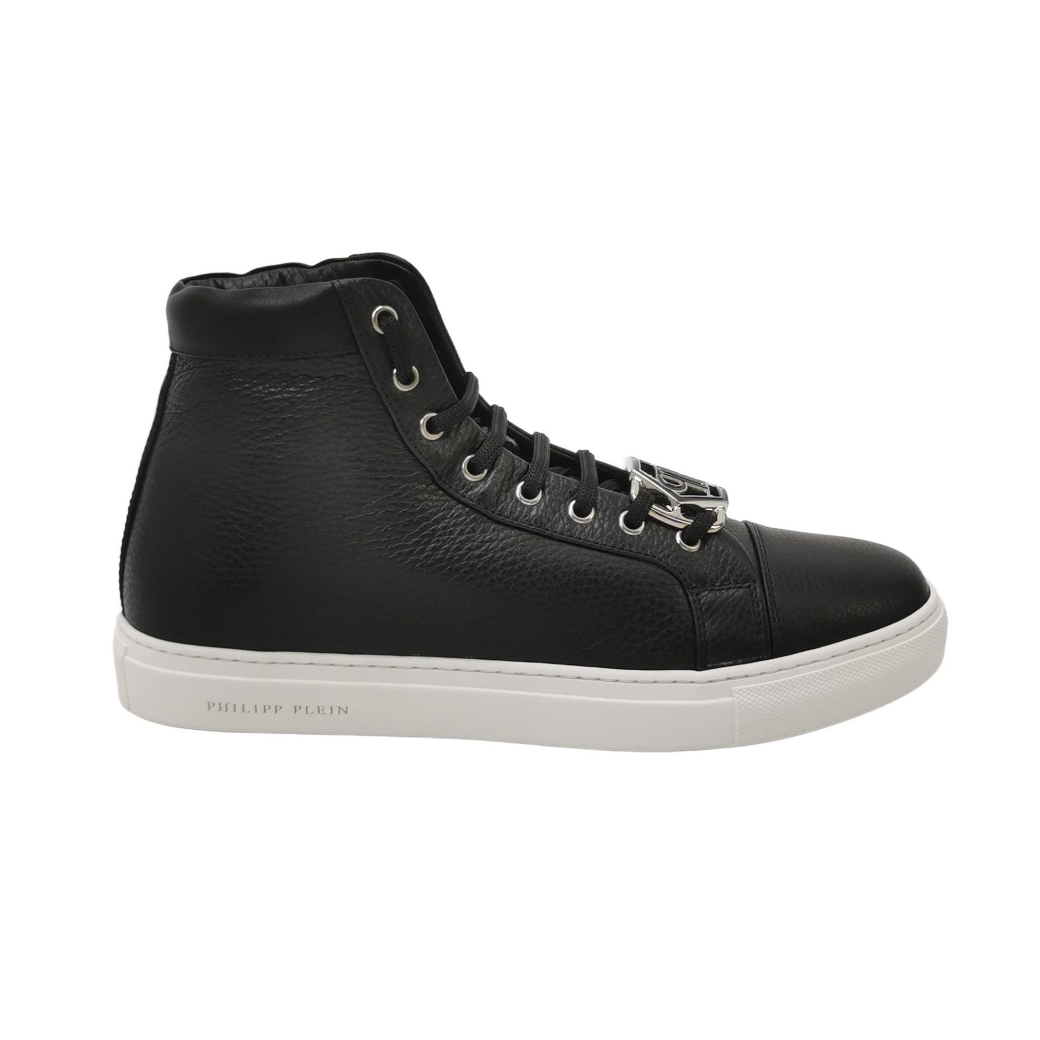 Philipp Plein Philipp Plein Logo Leather High-Top Sneakers 41.5 Size US 8 / EU 41 - 2 Thumbnail