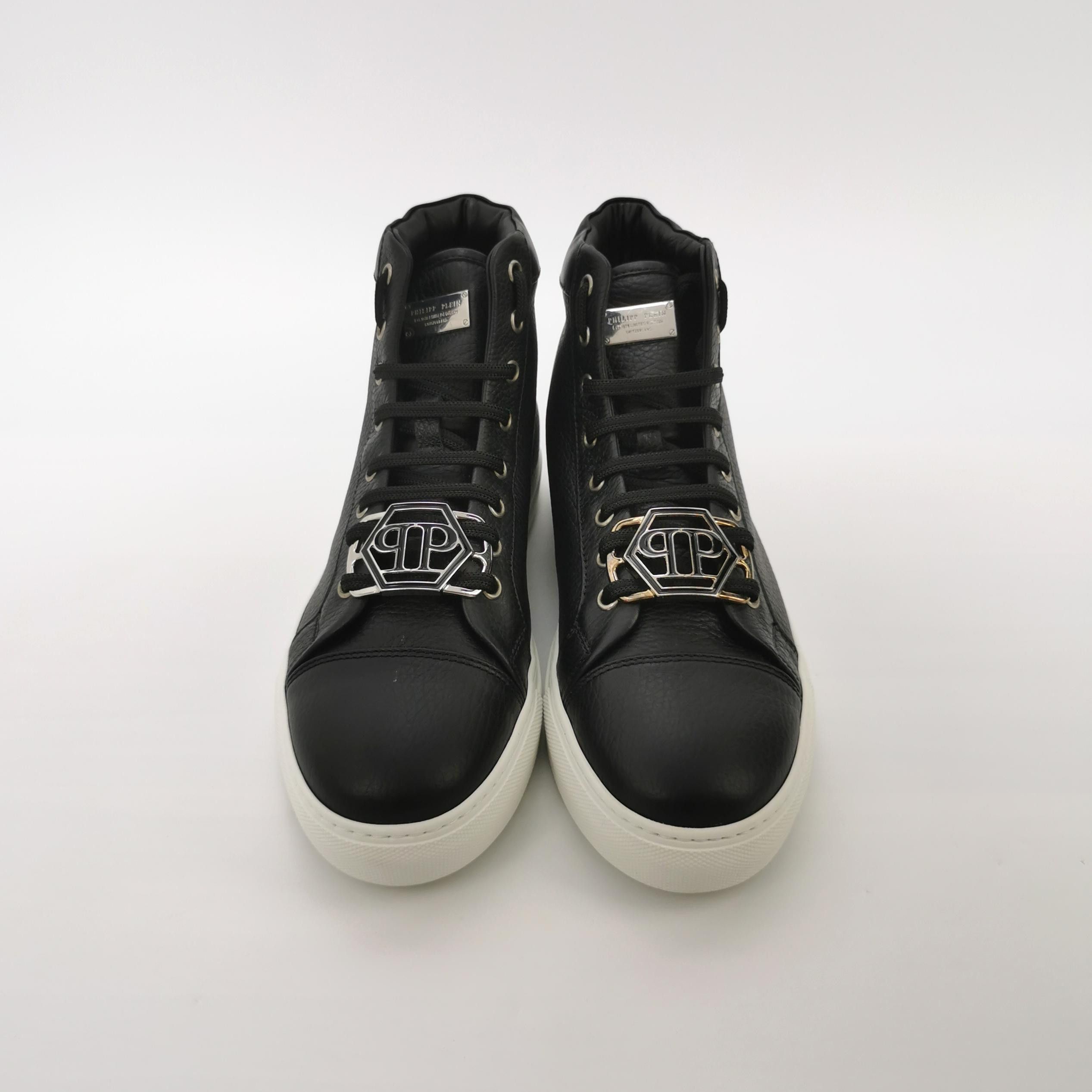 Philipp Plein Philipp Plein Leather Logo High-Top Sneakers 39 Size US 6 / EU 39 - 4 Thumbnail
