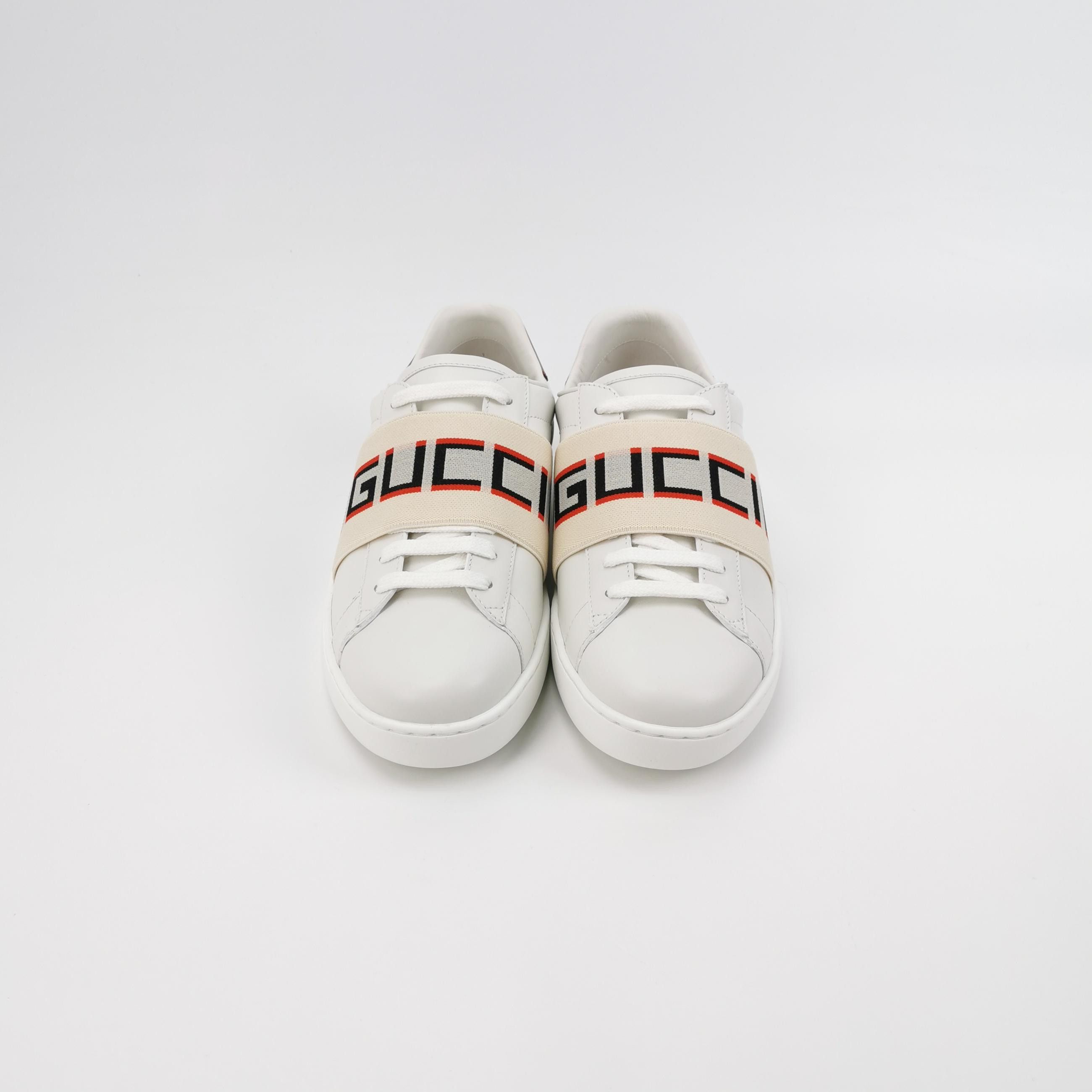 Gucci Gucci Logo Band Ace Sneakers 38.5 Size US 8.5 / IT 38.5 - 4 Thumbnail