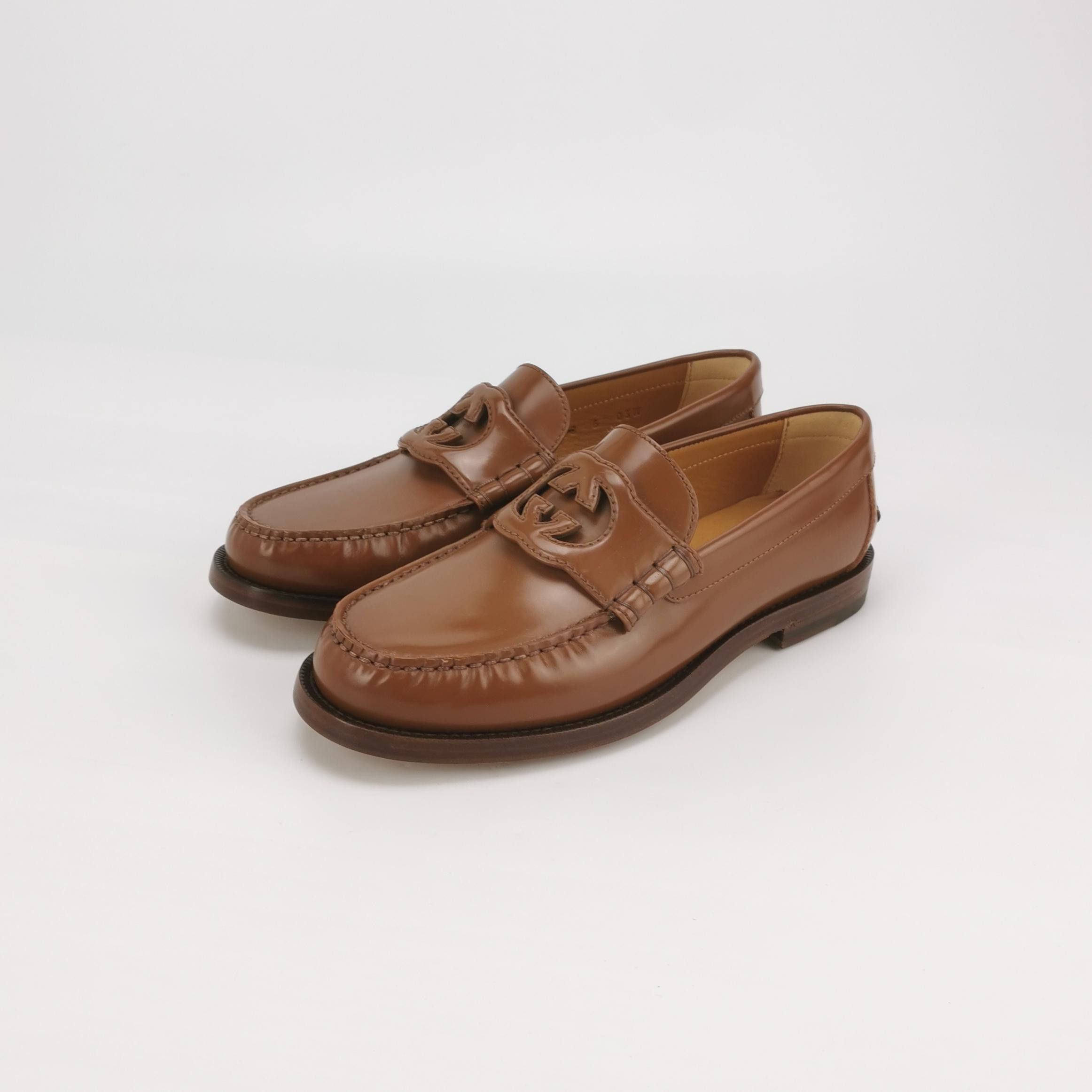 Gucci Gucci Interlocking G Leather Loafers 40 Size US 10 / IT 40 - 3 Thumbnail