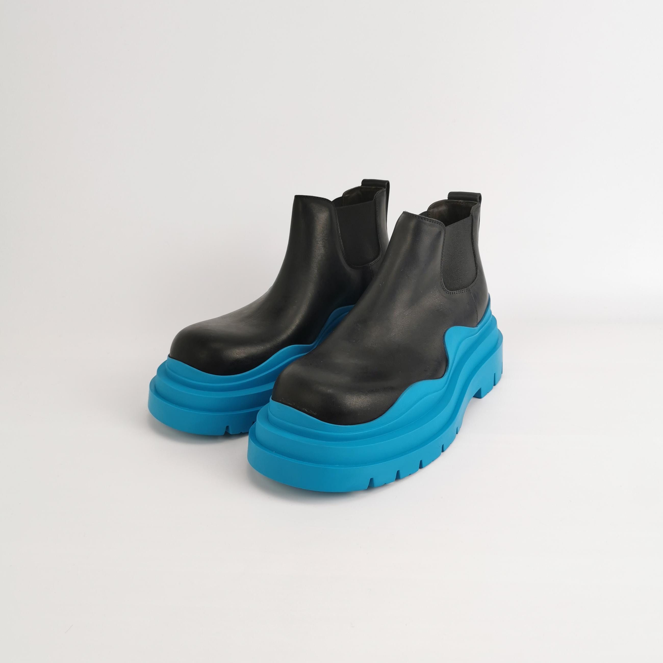 Bottega Veneta Bottega Veneta Blue Tire Sole Chelsea Boots EU 40 Size US 7 / EU 40 - 3 Thumbnail
