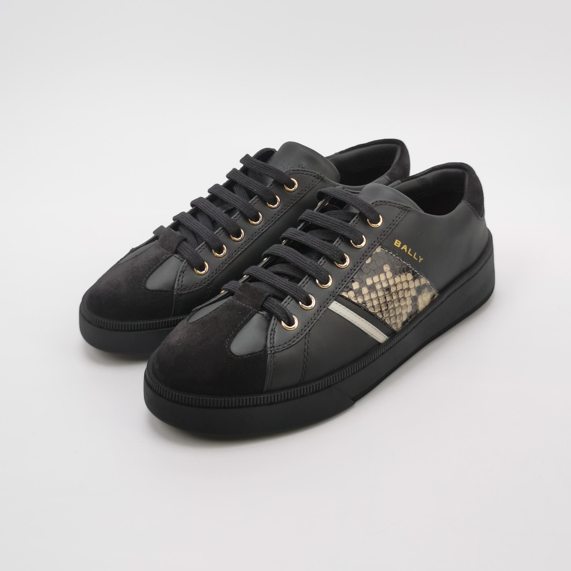 Bally Bally Snakeskin Detail Leather Sneakers EU 41.5 Size US 8 / EU 41 - 3 Thumbnail