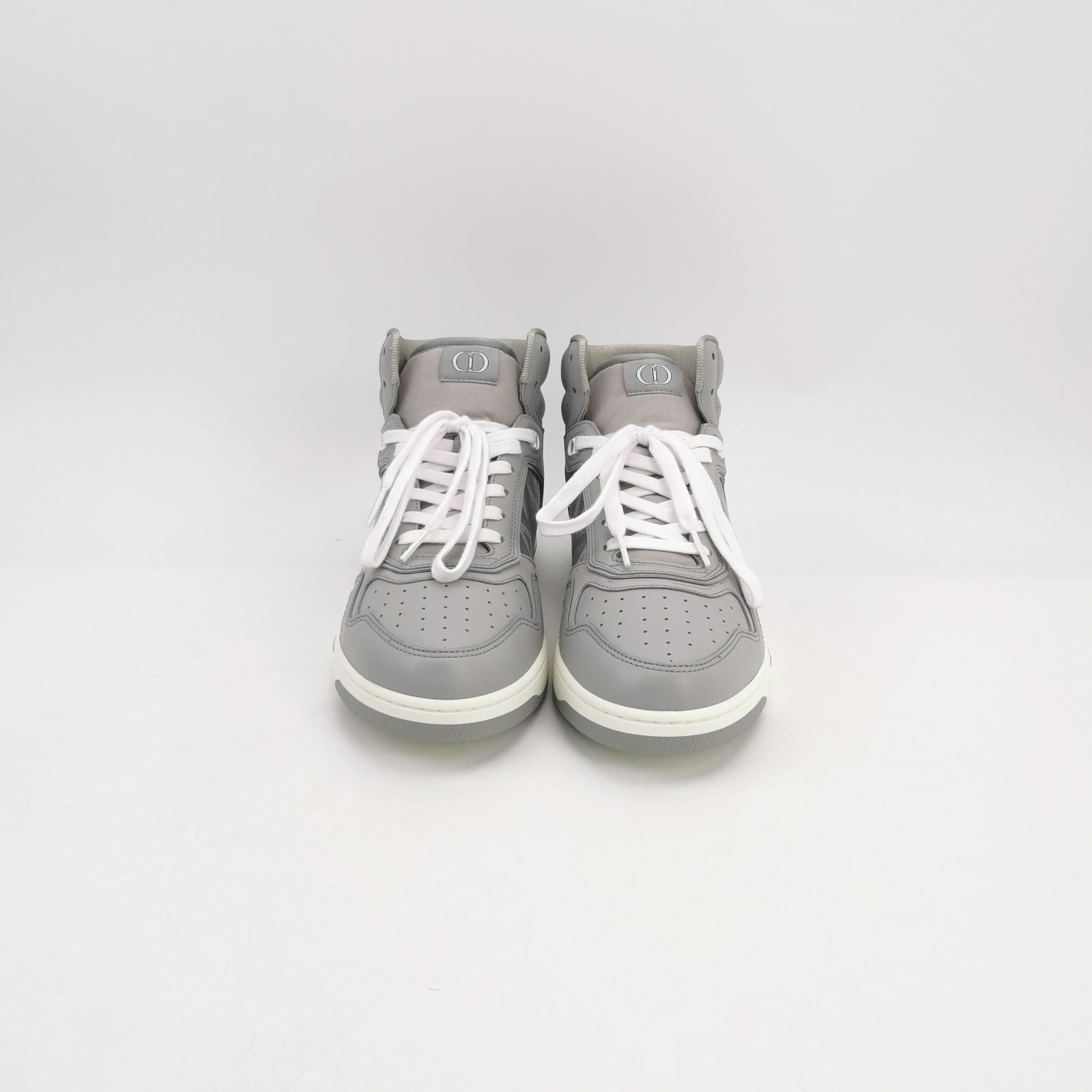 Dior Dior B27 Gray Oblique Hi-Top Sneakers 43 Size US 10 / EU 43 - 4 Thumbnail