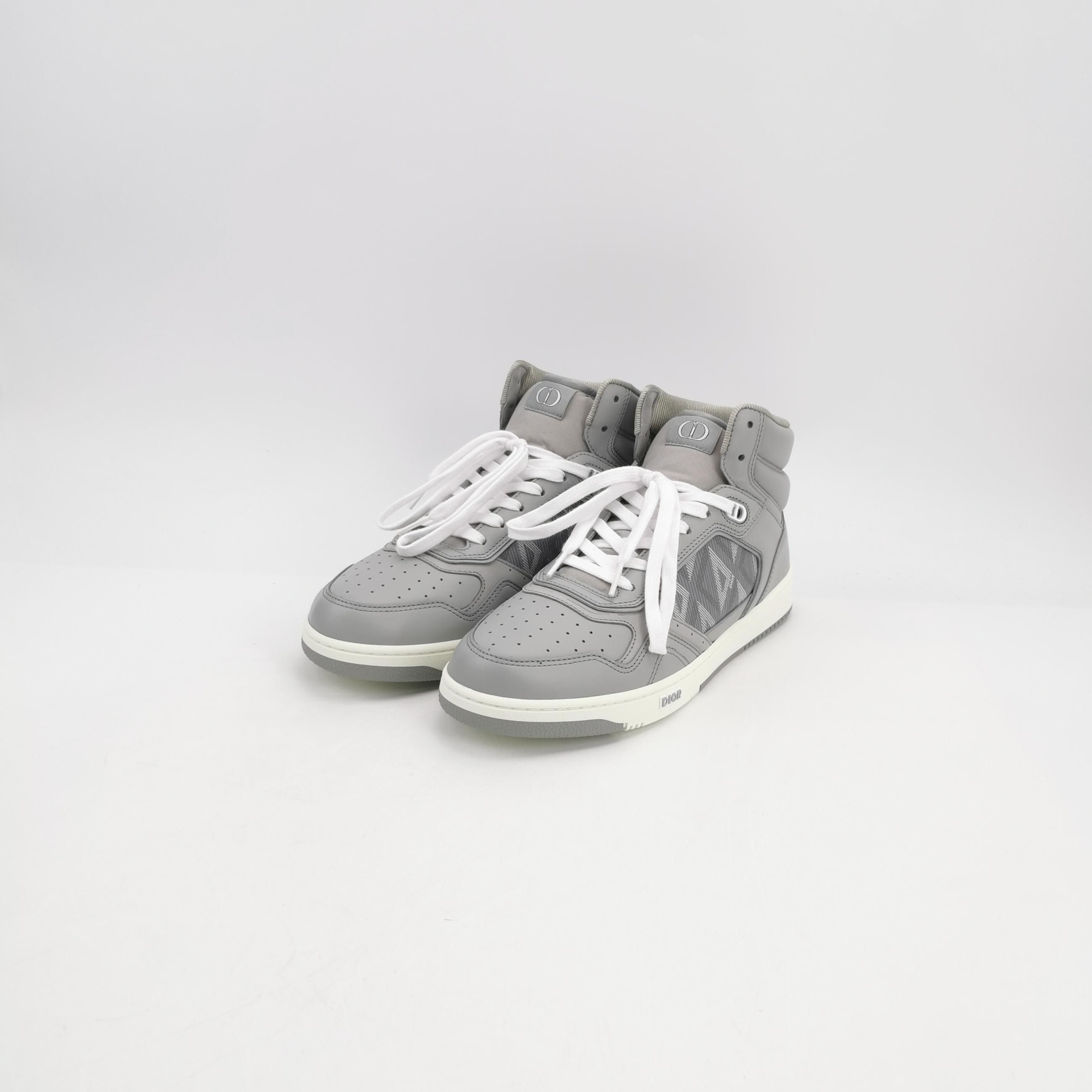 Dior Dior B27 Gray Oblique Hi-Top Sneakers 43 Size US 10 / EU 43 - 3 Thumbnail