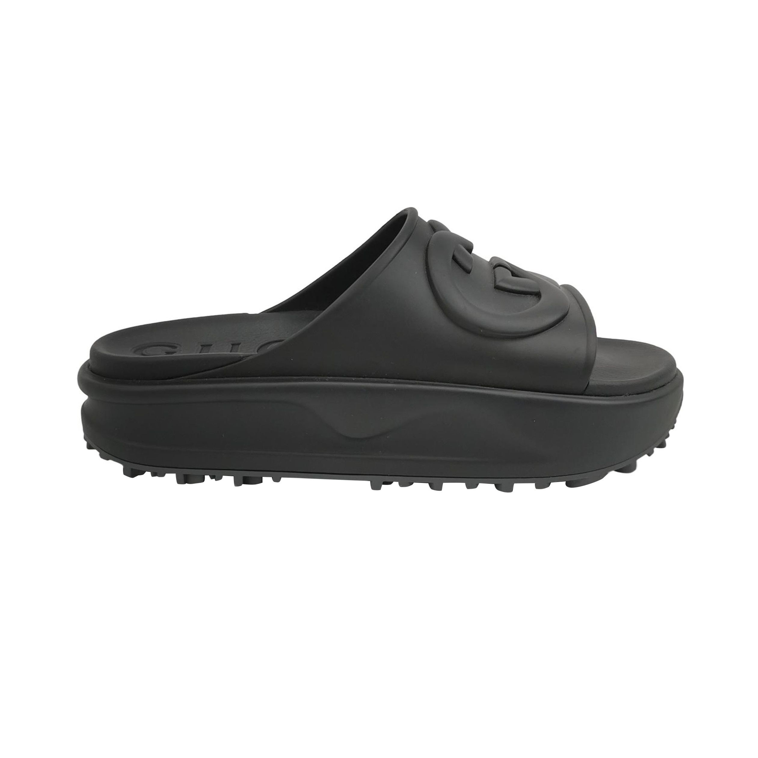 Gucci Gucci Interlocking G Rubber Platform Slides 40 Size US 7 / EU 40 - 2 Thumbnail