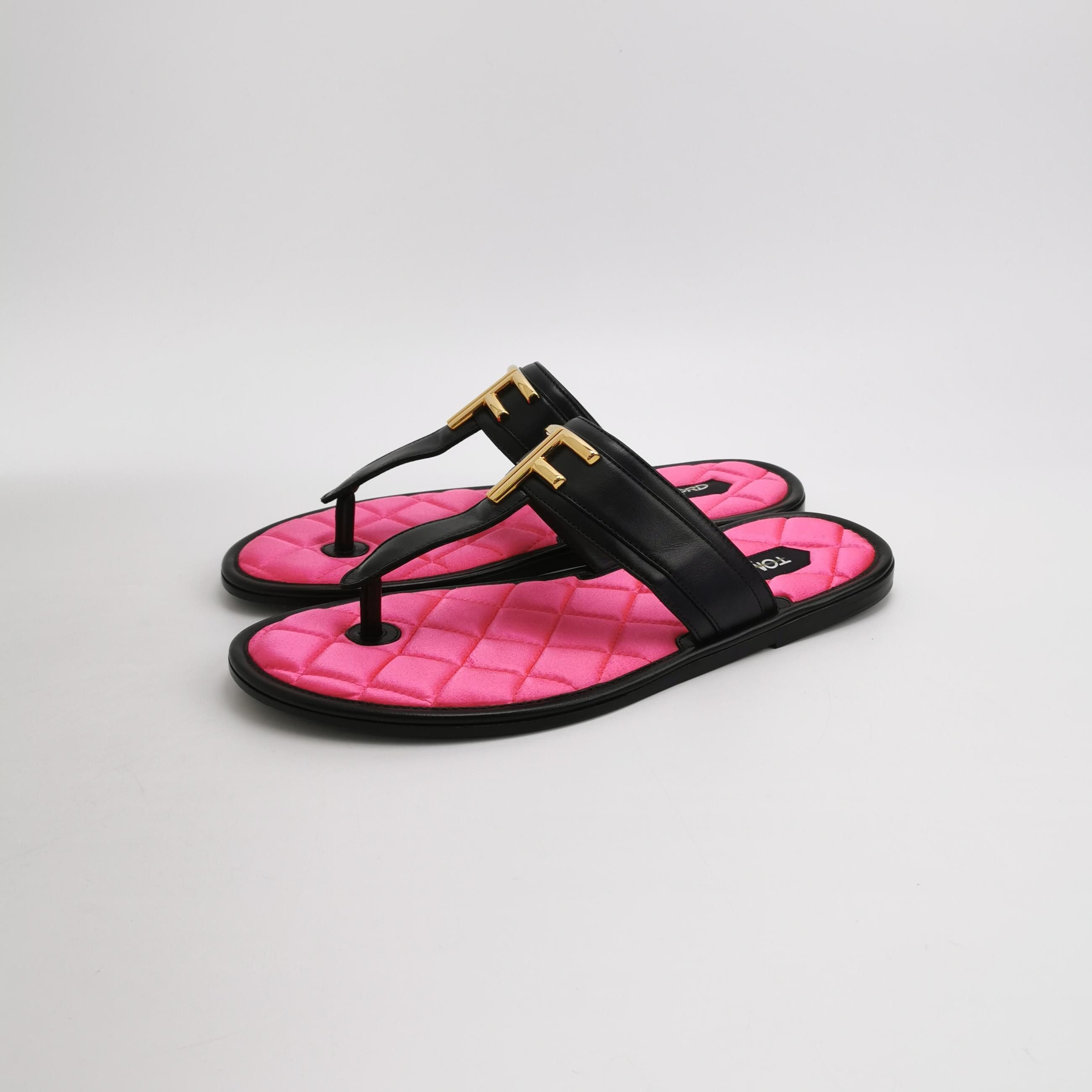 Tom Ford Tom Ford Quilted TF Logo Leather Sandals 10 Size US 10 / EU 43 - 3 Thumbnail