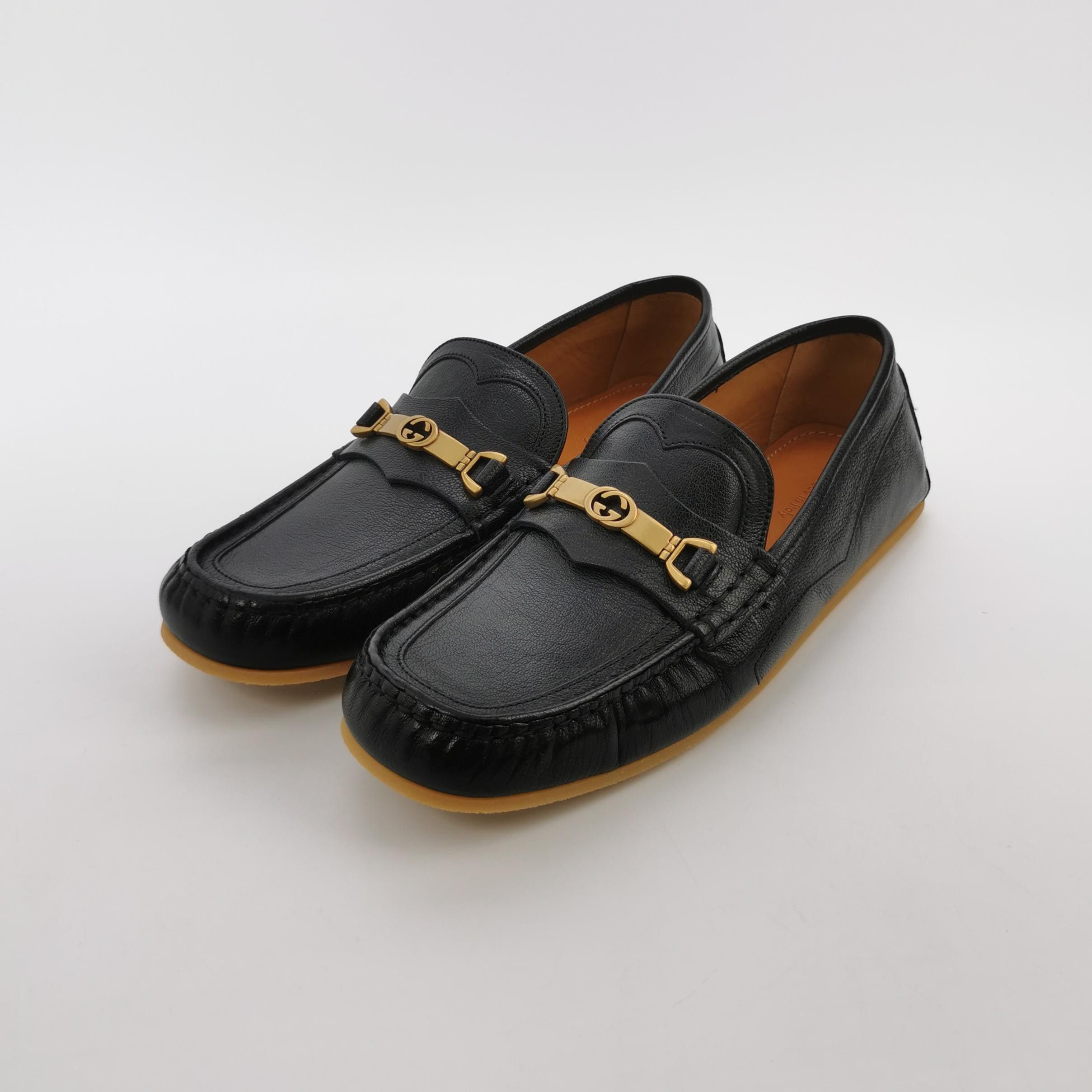 Gucci Gucci Interlocking G Leather Loafers US 11 Size US 11 / EU 44 - 3 Thumbnail