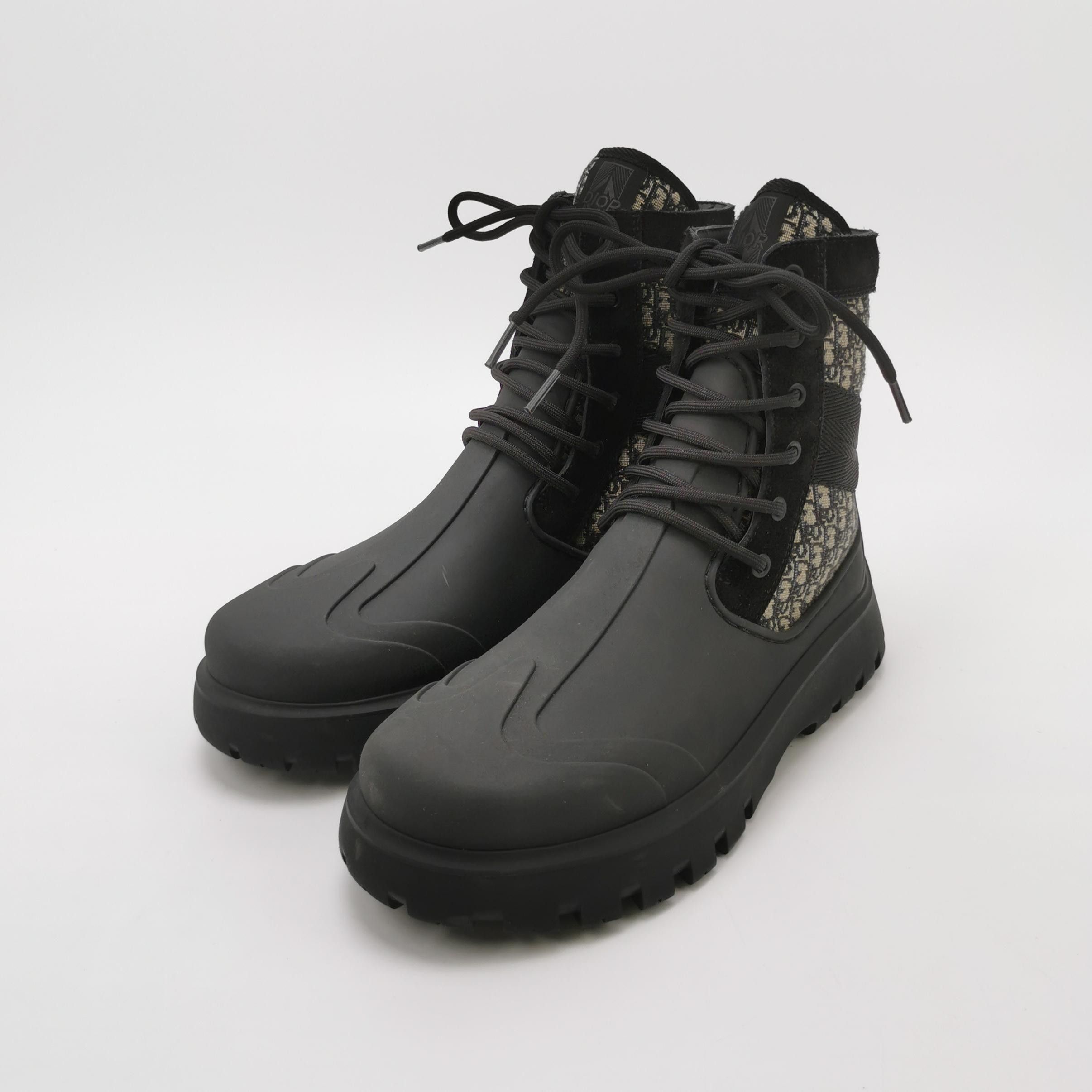 Dior Dior Oblique Canvas Lace-Up Boots 41 Size US 8 / EU 41 - 3 Thumbnail