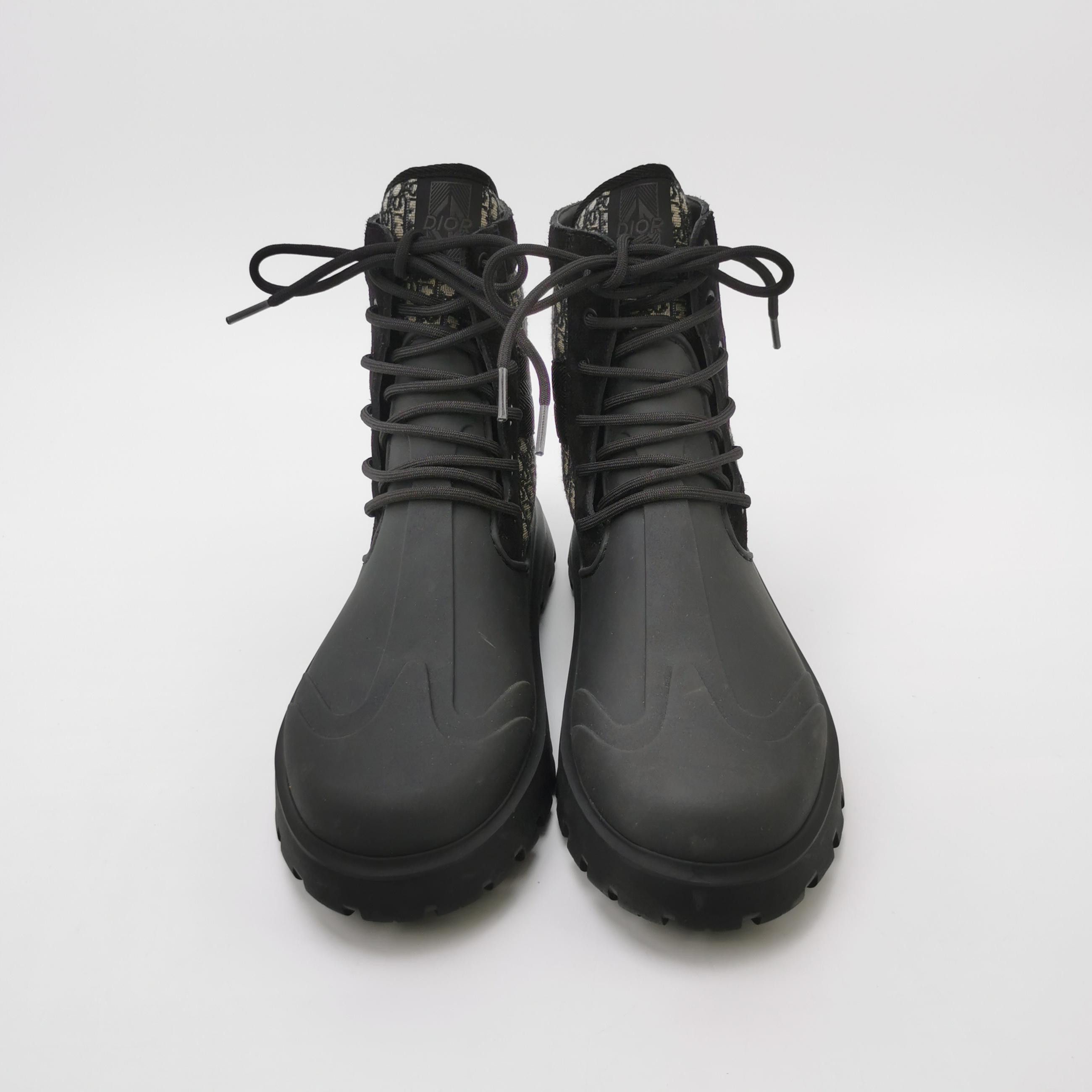 Dior Dior Oblique Canvas Lace-Up Boots 41 Size US 8 / EU 41 - 4 Thumbnail