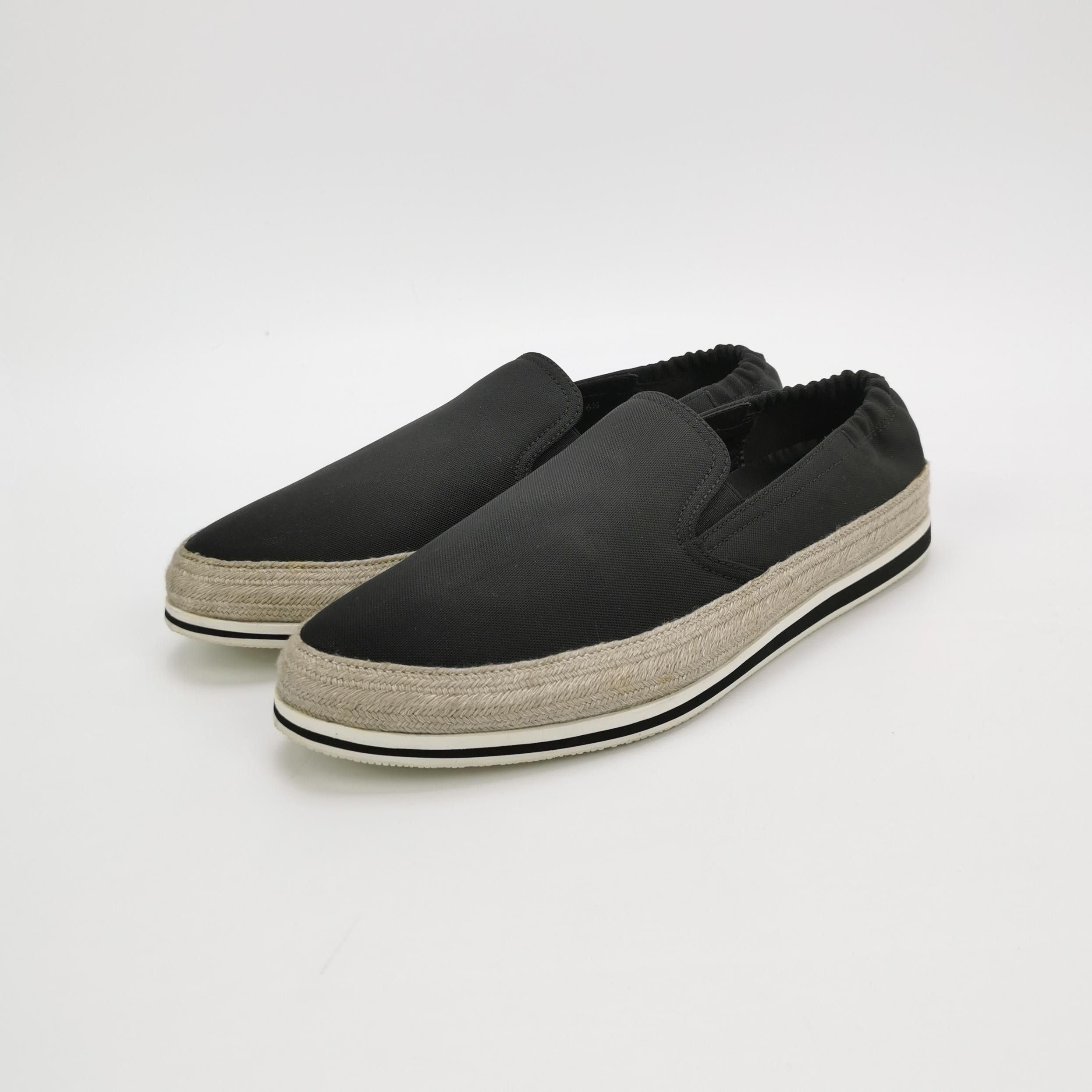 Prada Prada Nylon Espadrille Slip Ons 40.5 Size US 7 / EU 40 - 3 Thumbnail
