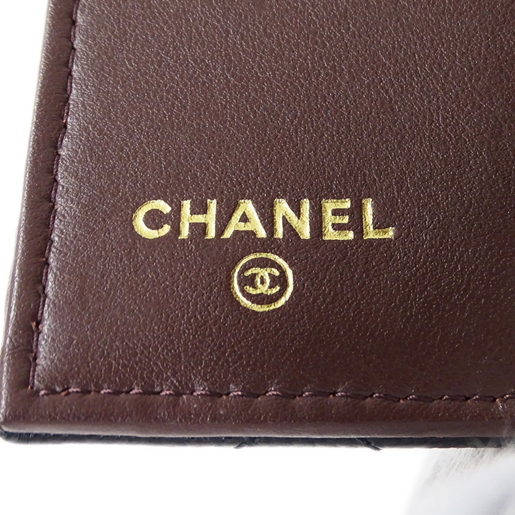 Chanel Chanel Matelassé Women's Tri-fold Wallet, Caviar Leather, Black with Gold Hardware, Mini Wallet Size ONE SIZE - 5 Thumbnail