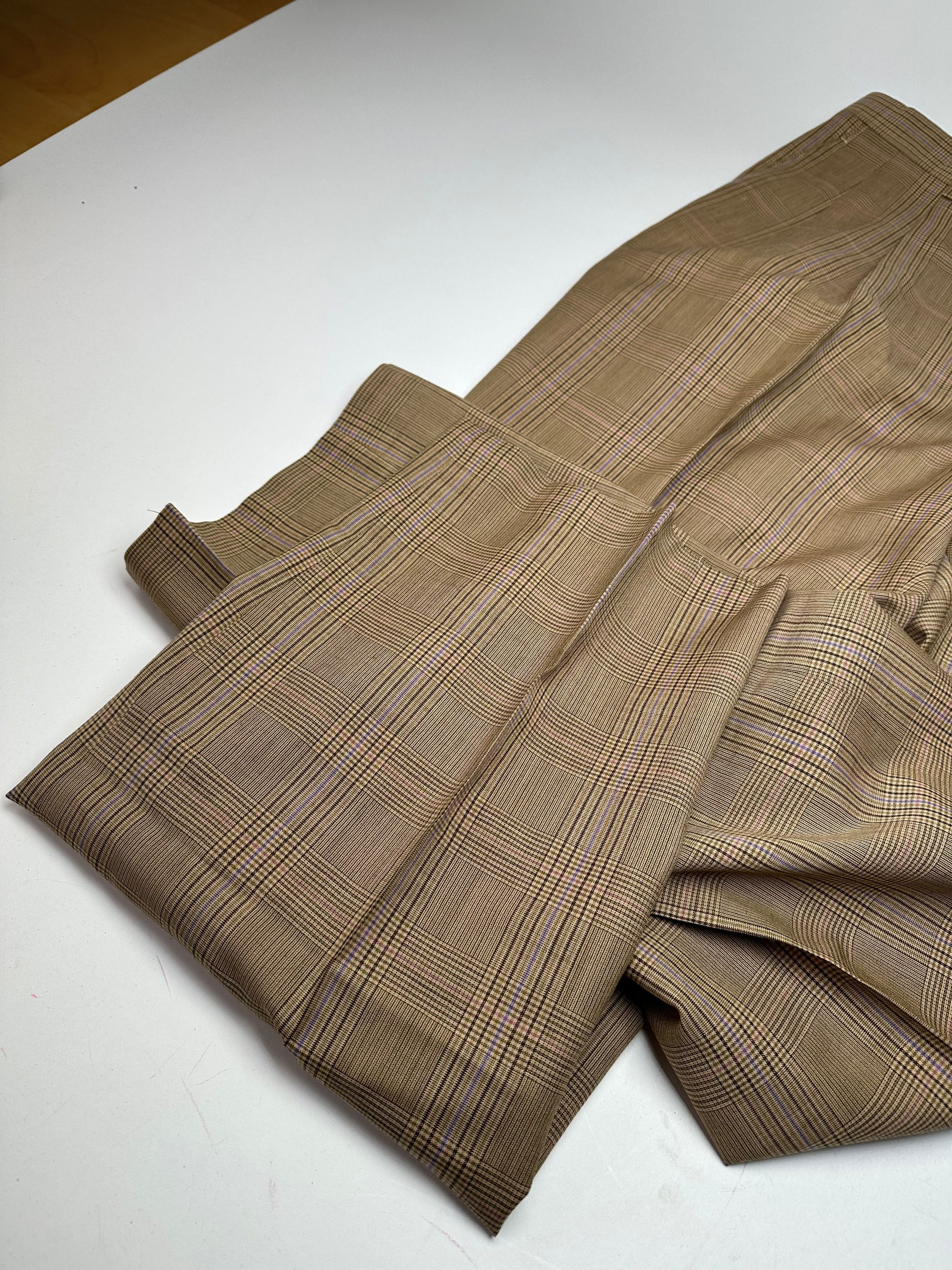Dior Vintage Glen Check Wool Pants Brown Purple M Size 30" / US 8 / IT 44 - 4 Thumbnail