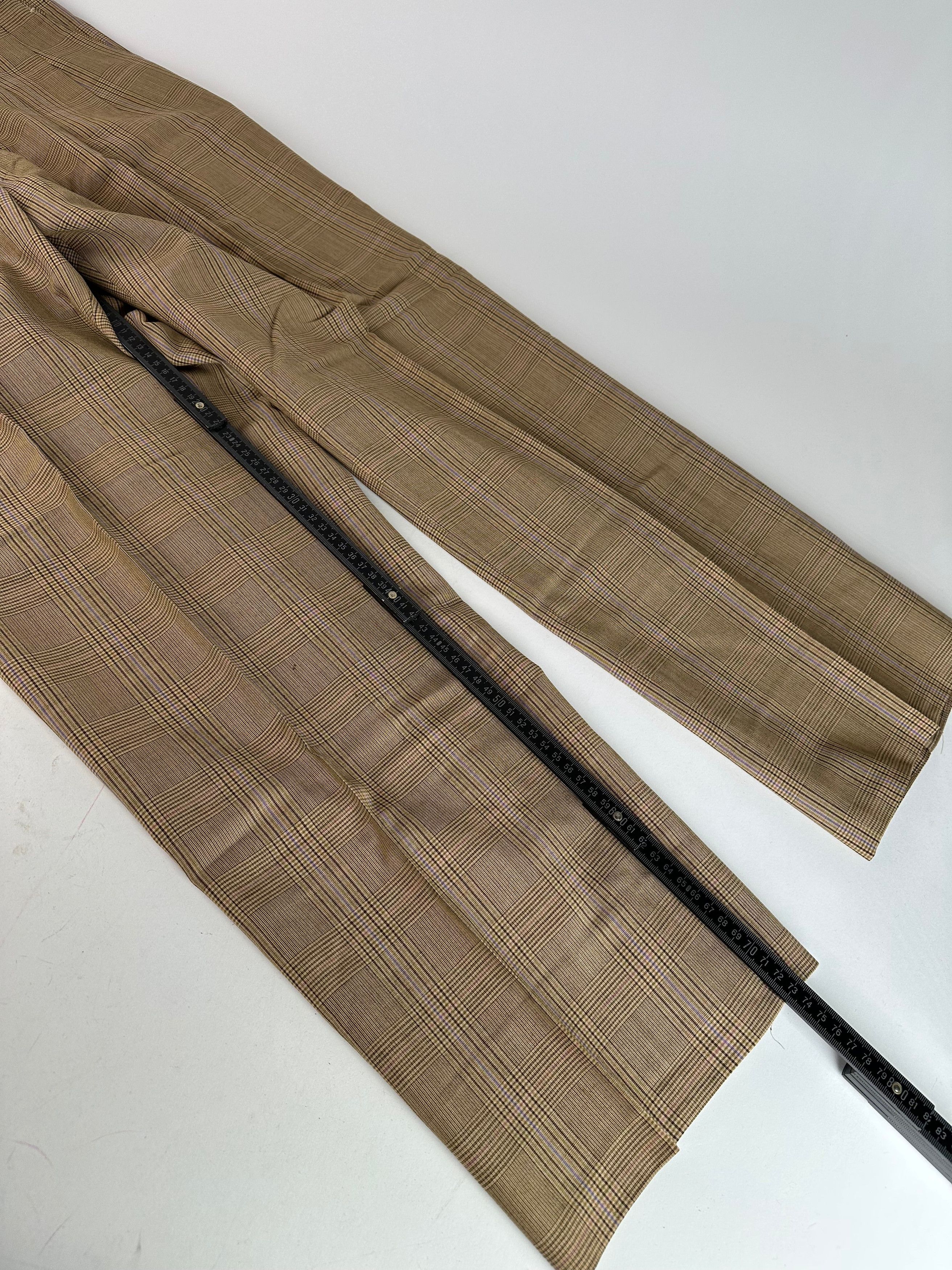 Dior Vintage Glen Check Wool Pants Brown Purple M Size 30" / US 8 / IT 44 - 6 Thumbnail