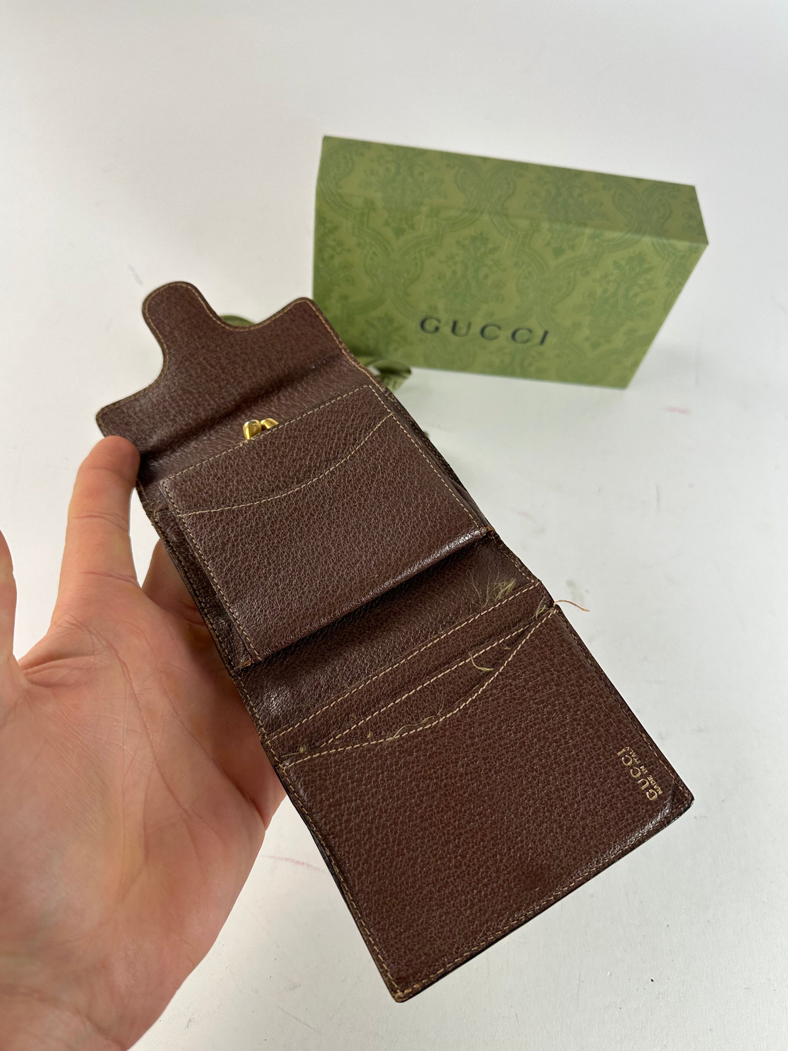 Gucci Vintage Horsebit 1955 Leather Bifold Wallet Brown Size ONE SIZE - 4 Thumbnail