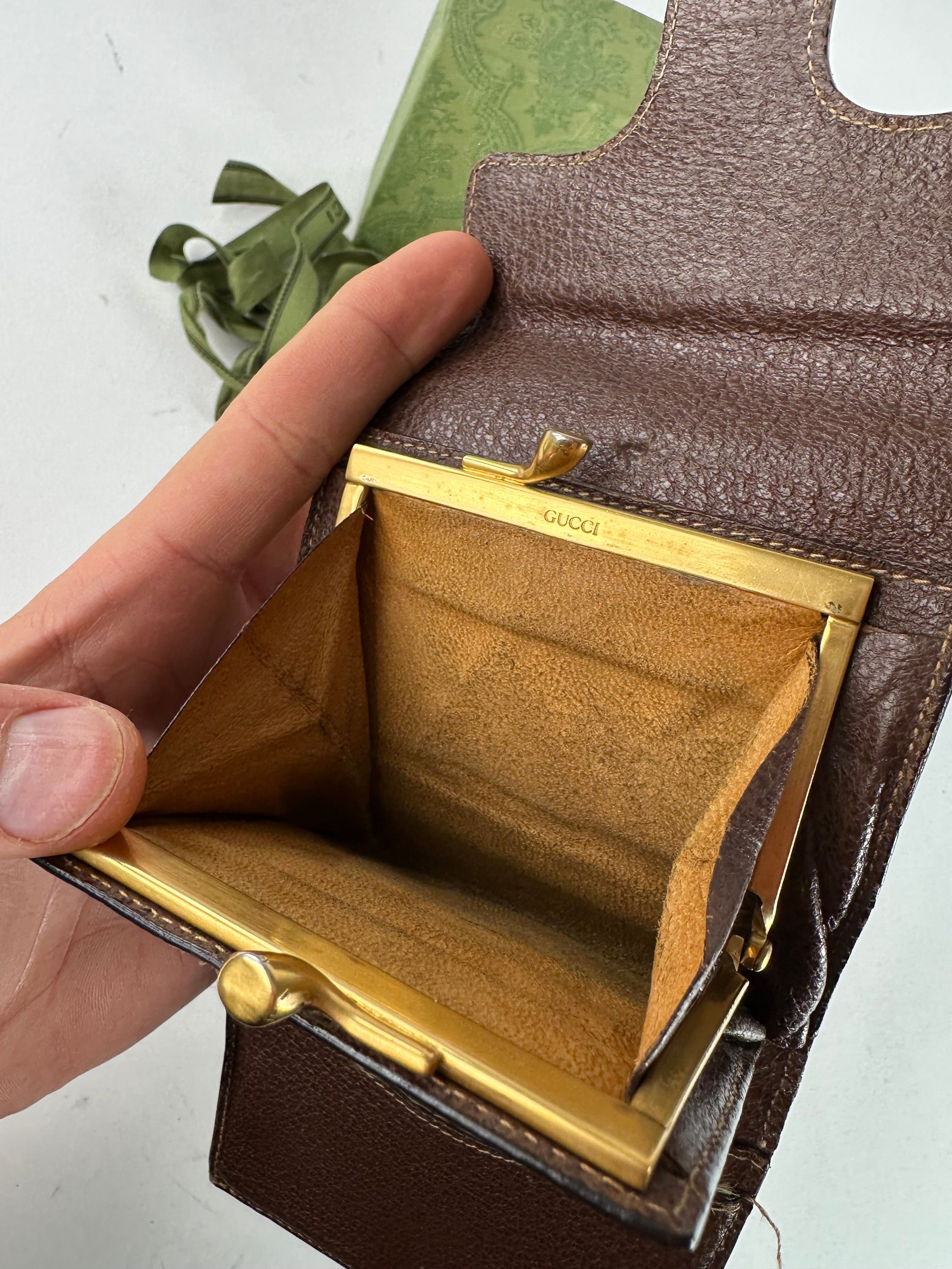 Gucci Vintage Horsebit 1955 Leather Bifold Wallet Brown Size ONE SIZE - 6 Thumbnail