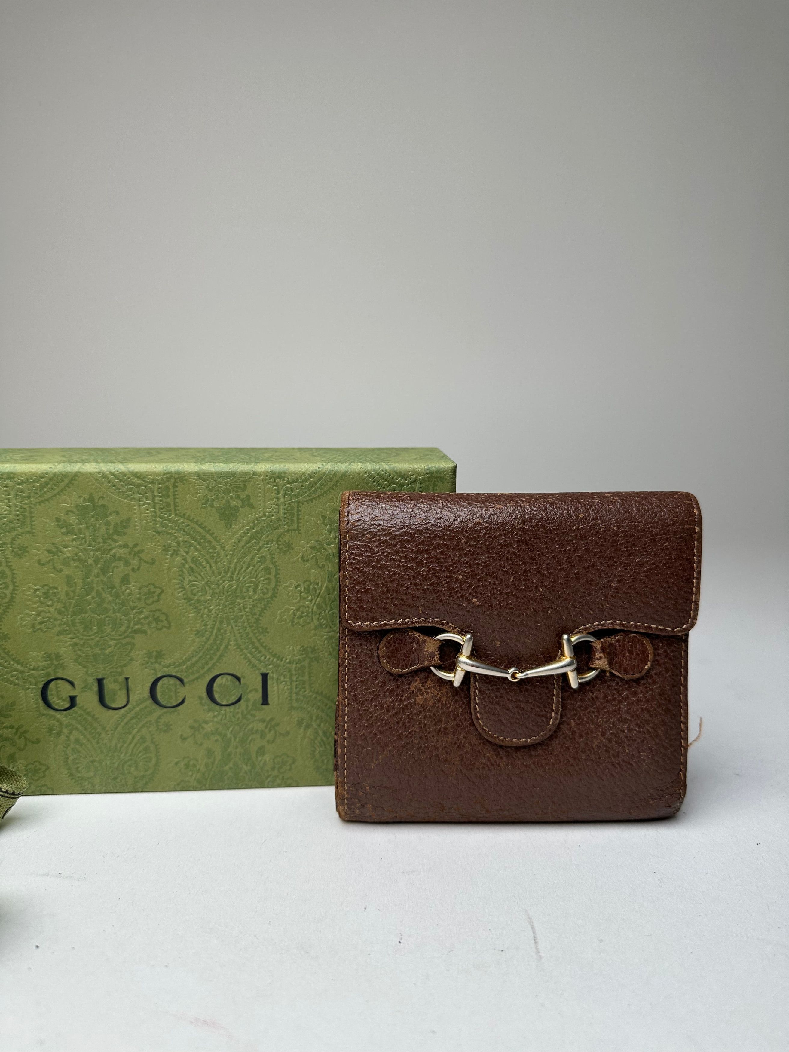 Gucci Vintage Horsebit 1955 Leather Bifold Wallet Brown Size ONE SIZE - 7 Thumbnail