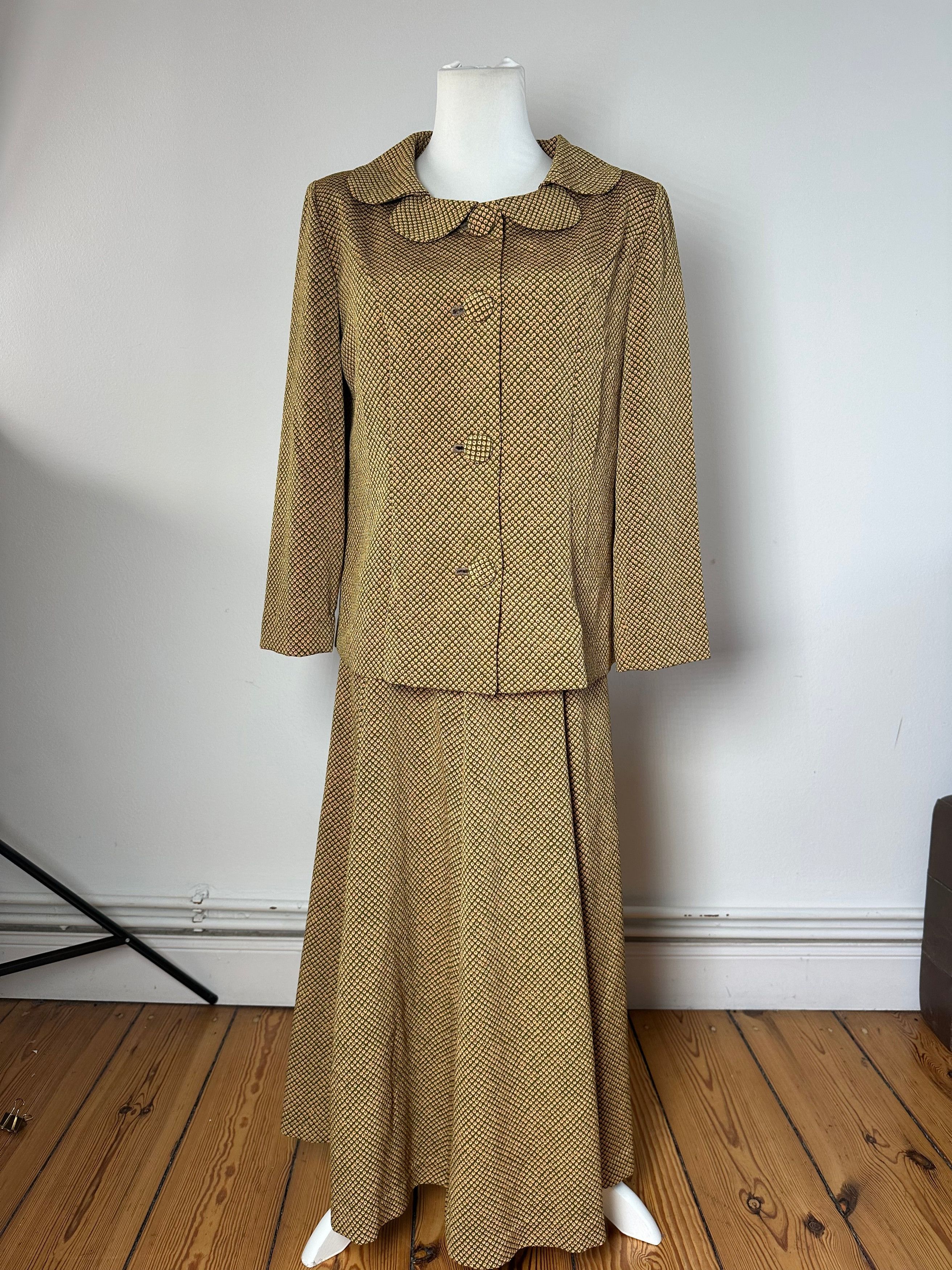 Gucci Vintage Wool Twin Set Abstract Gold Brown M Size M / US 6-8 / IT 42-44 - 13 Thumbnail