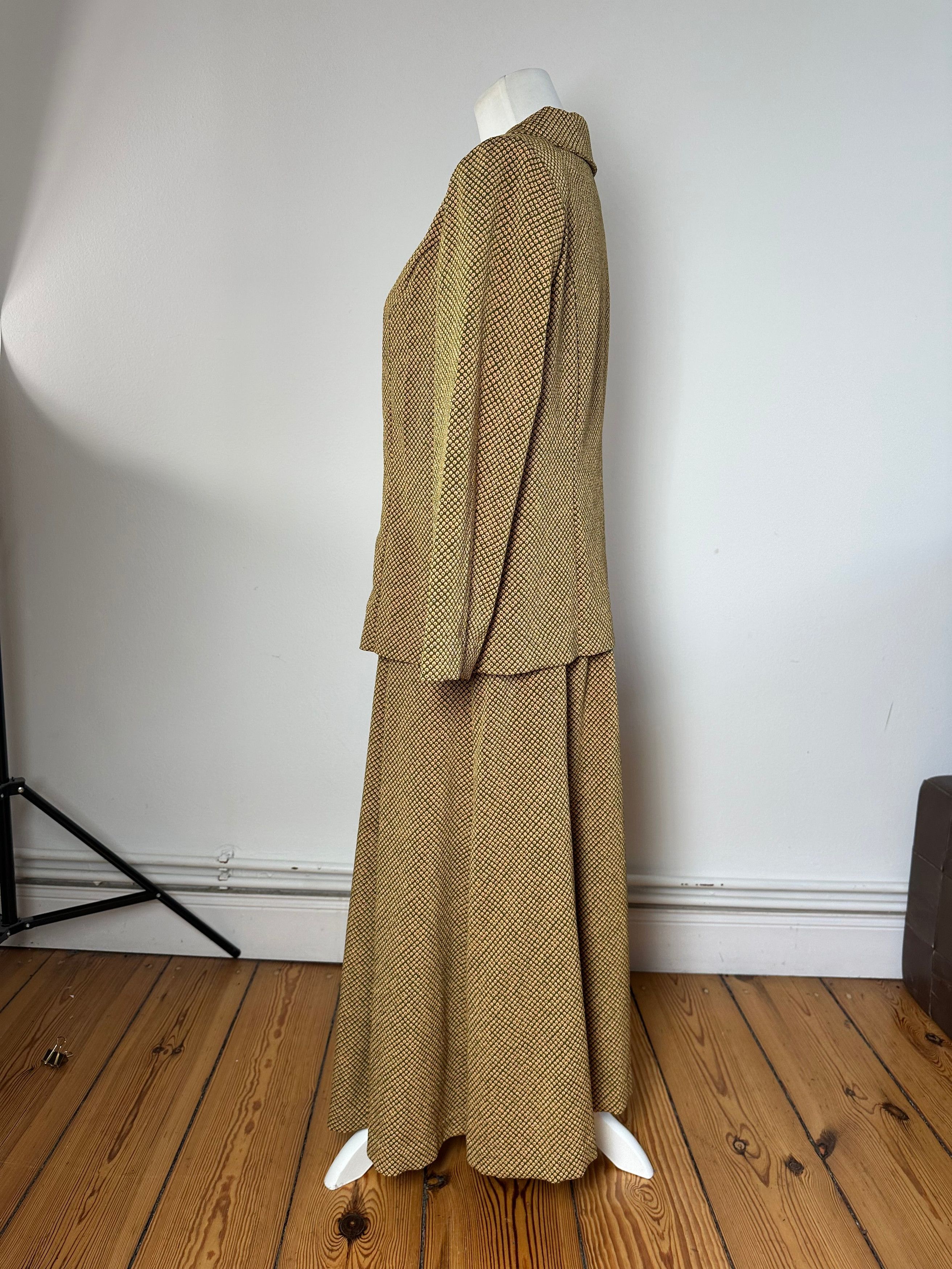Gucci Vintage Wool Twin Set Abstract Gold Brown M Size M / US 6-8 / IT 42-44 - 2 Thumbnail