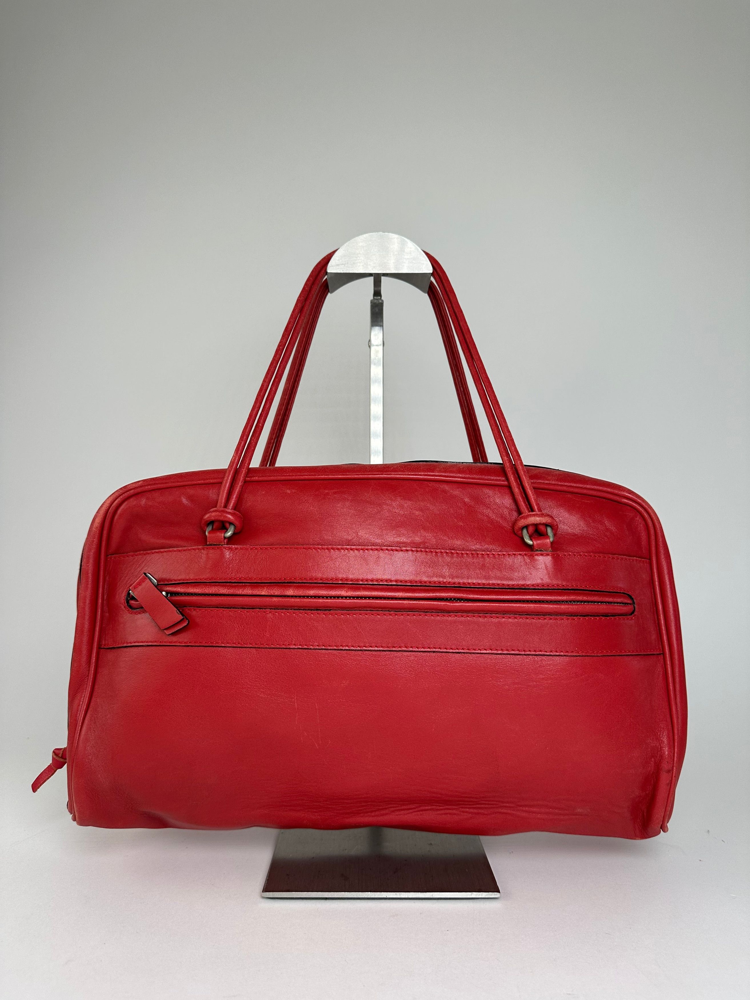 Marni Vintage Leather Bowling Bag Tomato Red Size ONE SIZE - 2 Thumbnail