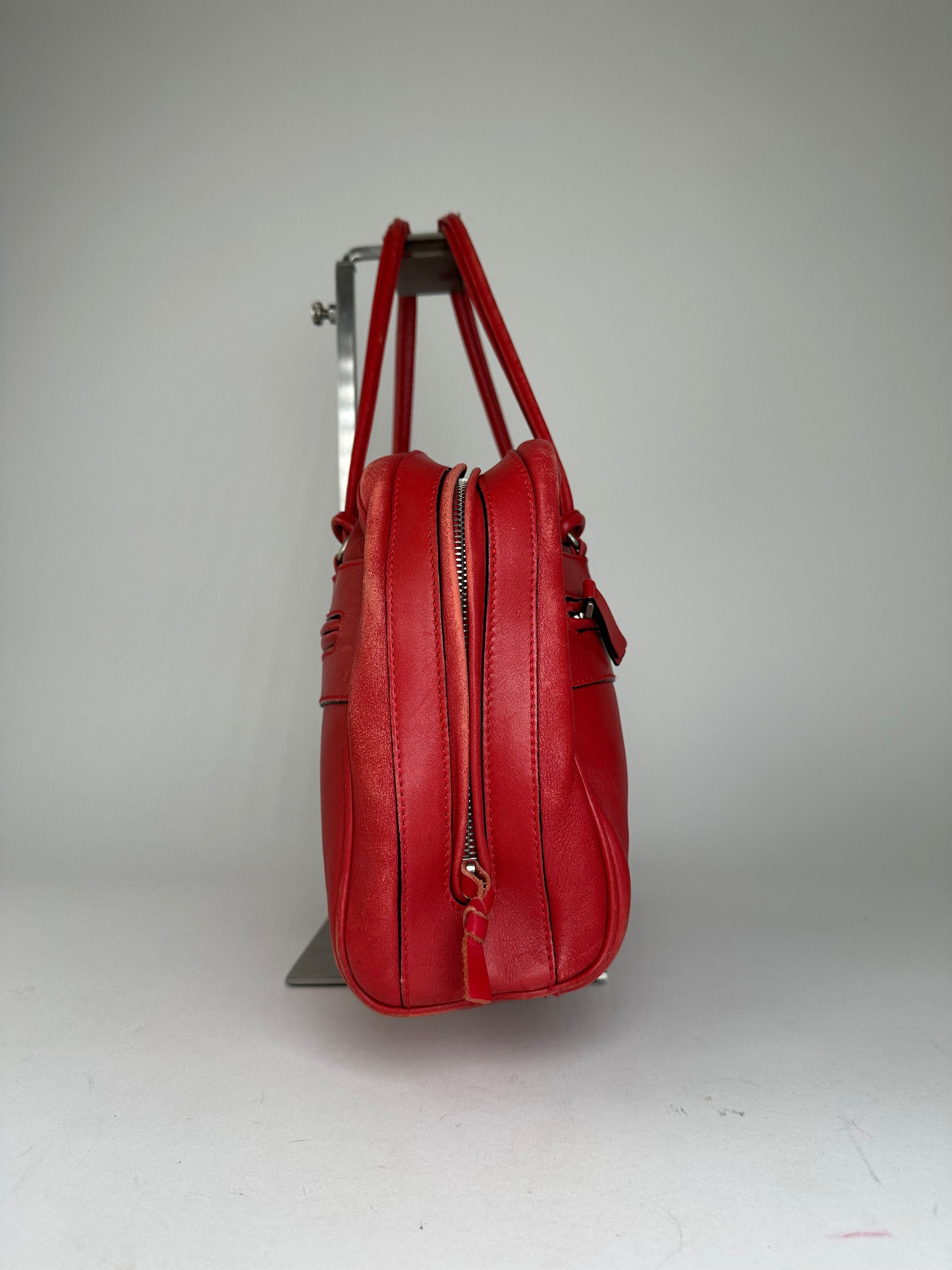 Marni Vintage Leather Bowling Bag Tomato Red Size ONE SIZE - 3 Thumbnail
