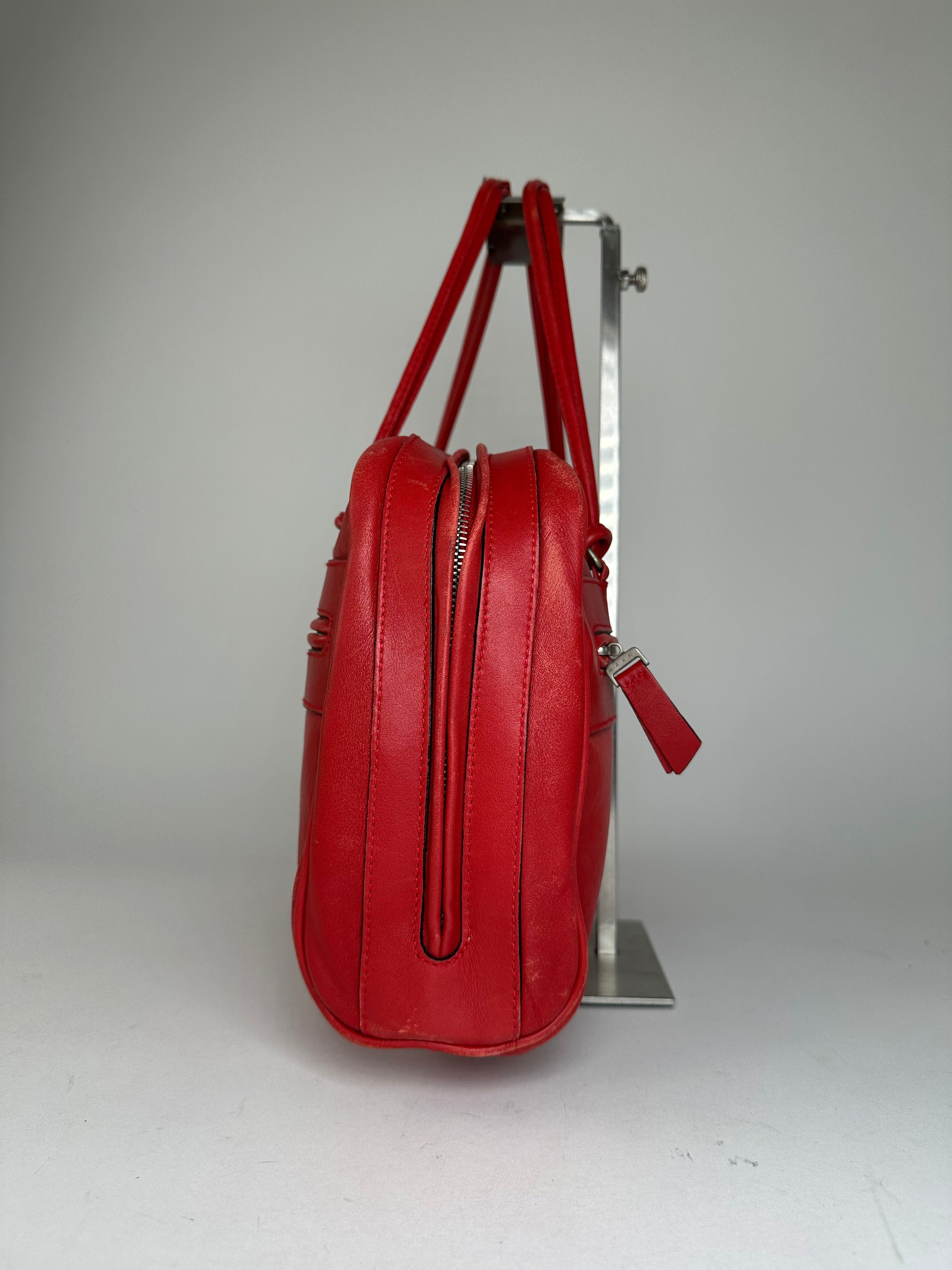 Marni Vintage Leather Bowling Bag Tomato Red Size ONE SIZE - 5 Thumbnail