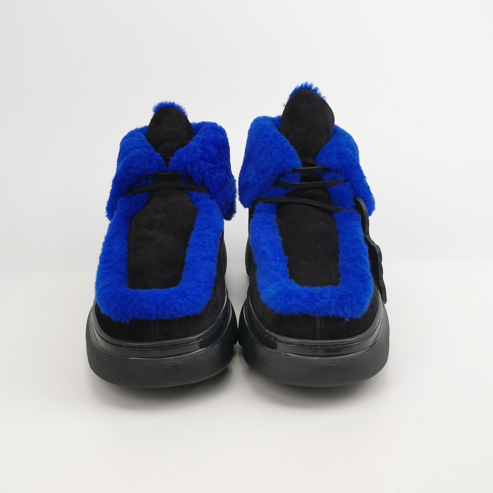 Burberry Burberry Blue Shearling Trim Suede Boots 43 Size US 10 / EU 43 - 4 Thumbnail