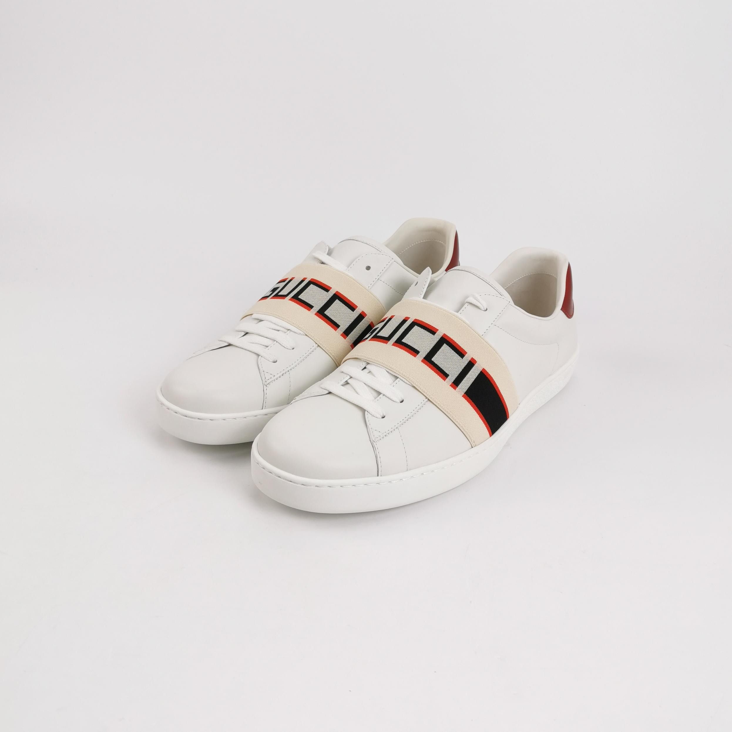 Gucci Gucci Ace Logo Strap Leather Sneakers Size 44 Size US 11 / EU 44 - 3 Thumbnail