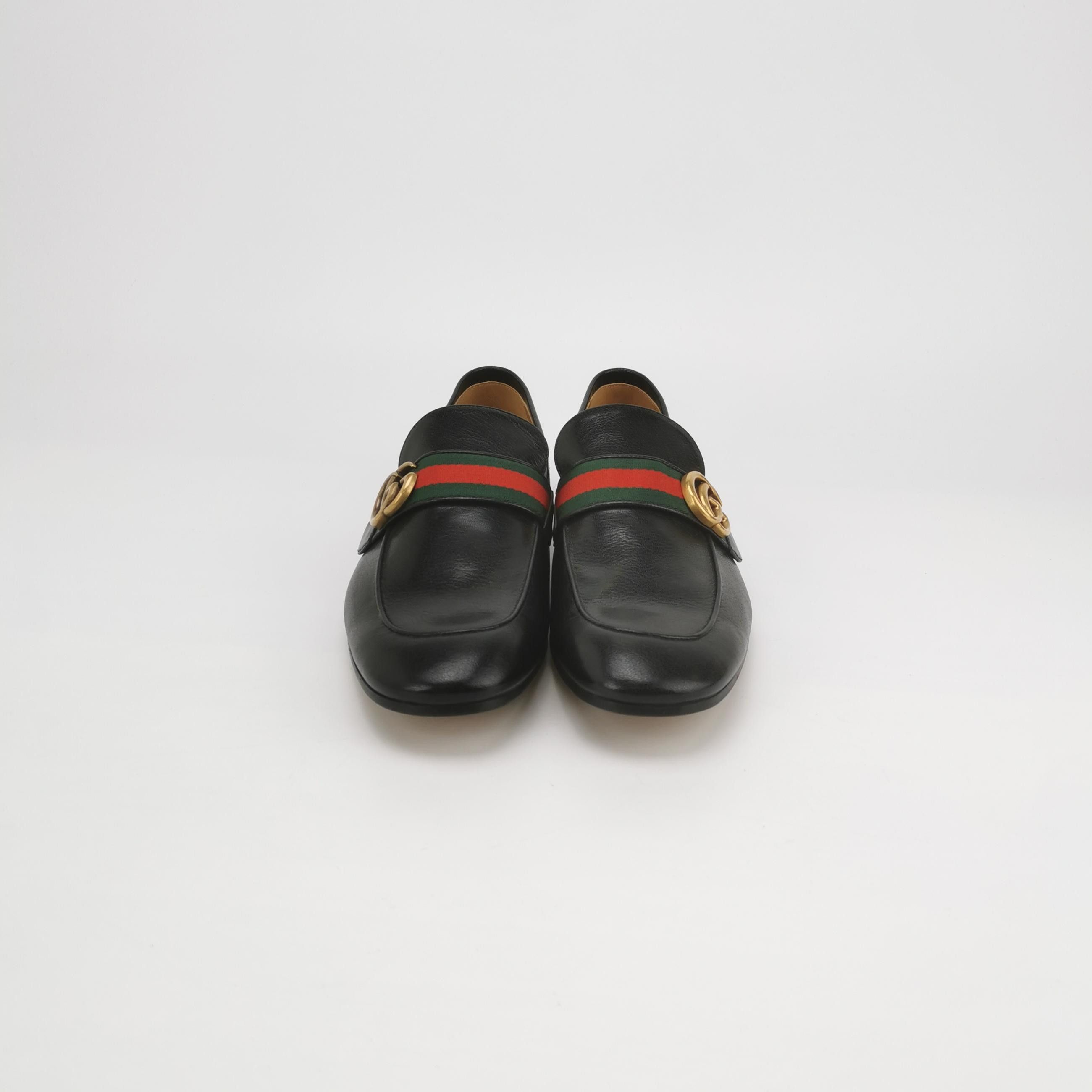 Gucci Gucci Web Double G Leather Loafers 43 Size US 10 / EU 43 - 4 Thumbnail