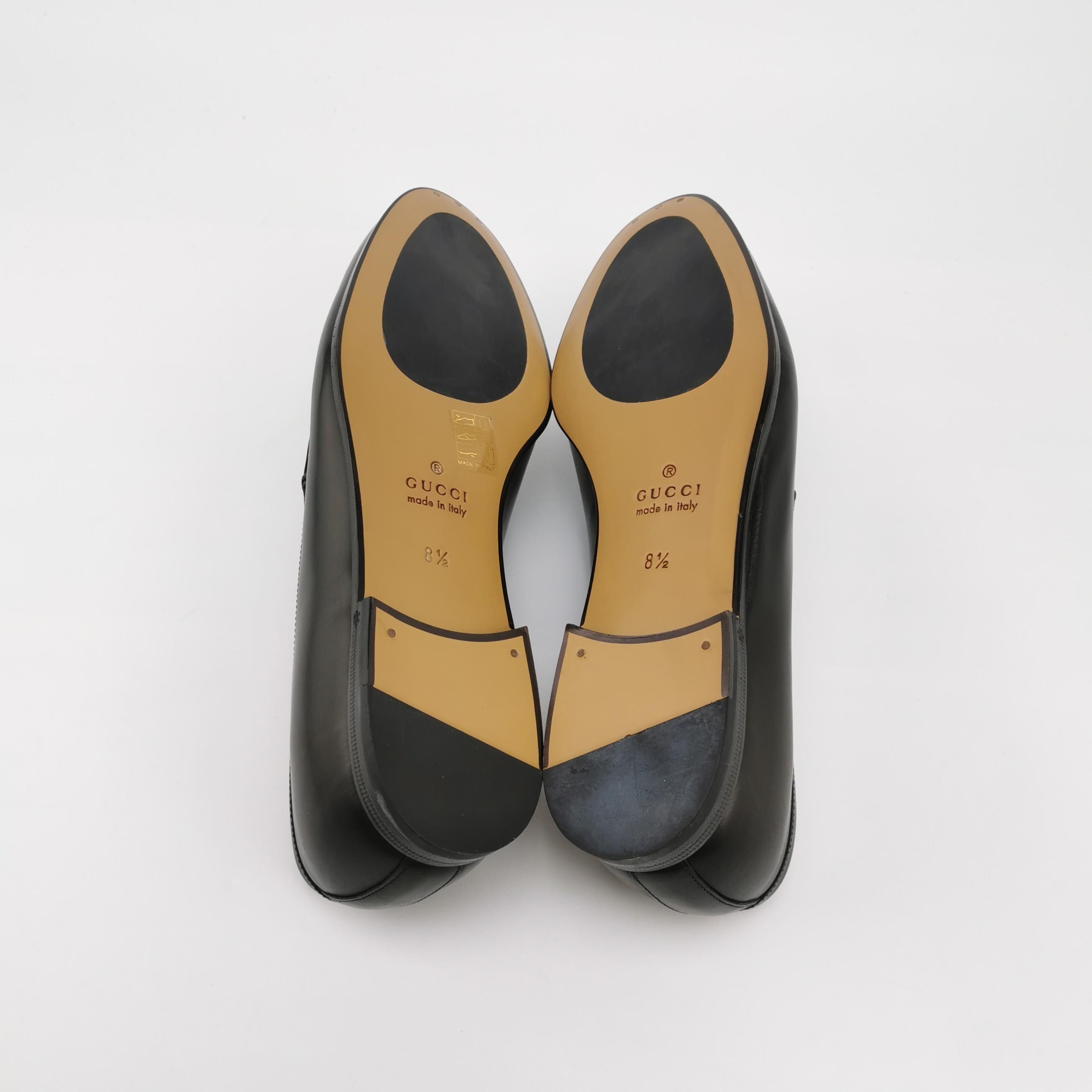 Gucci Gucci Black Leather Jordaan Loafers 8.5 Size US 9 / EU 42 - 6 Thumbnail