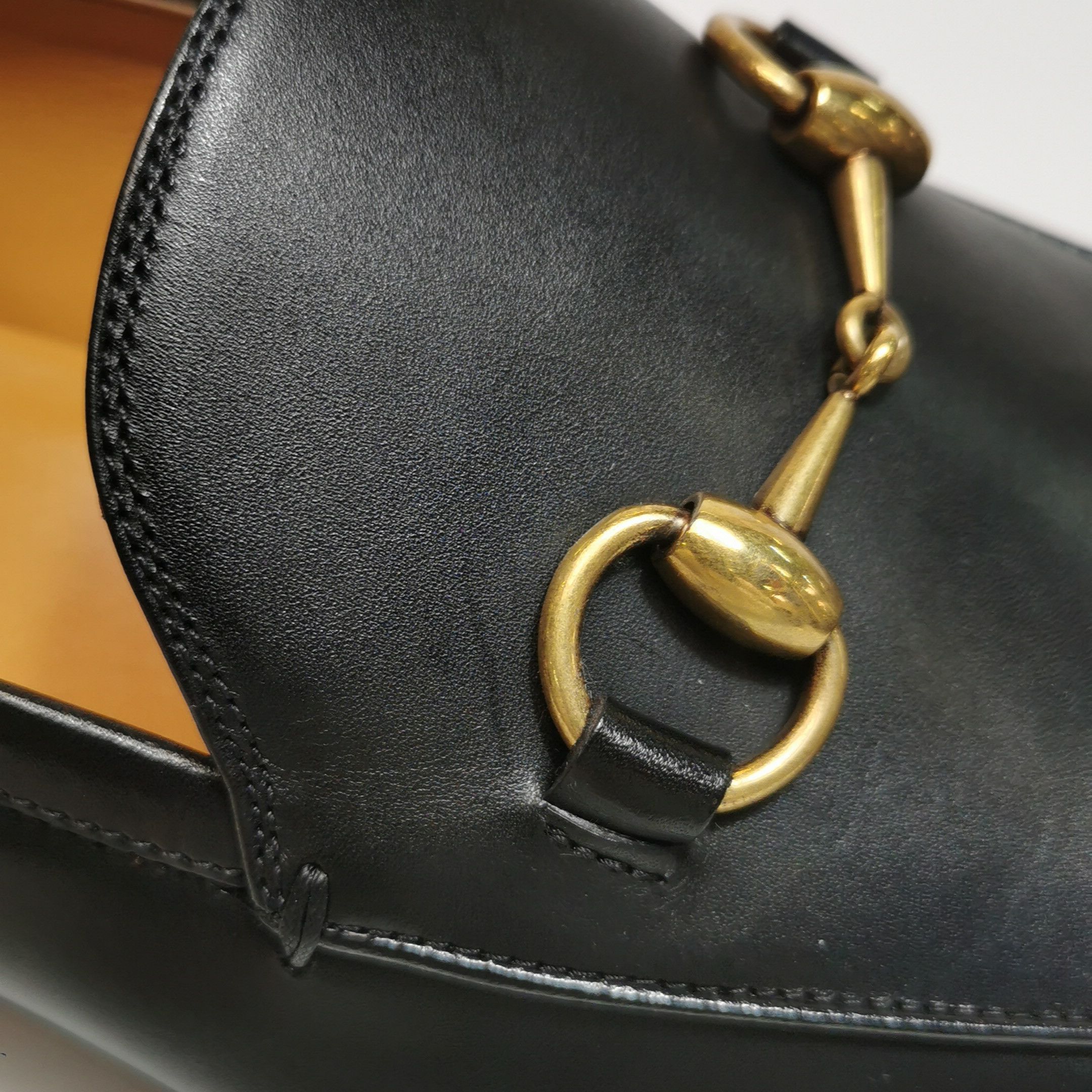 Gucci Gucci Black Leather Jordaan Loafers 8.5 Size US 9 / EU 42 - 13 Thumbnail